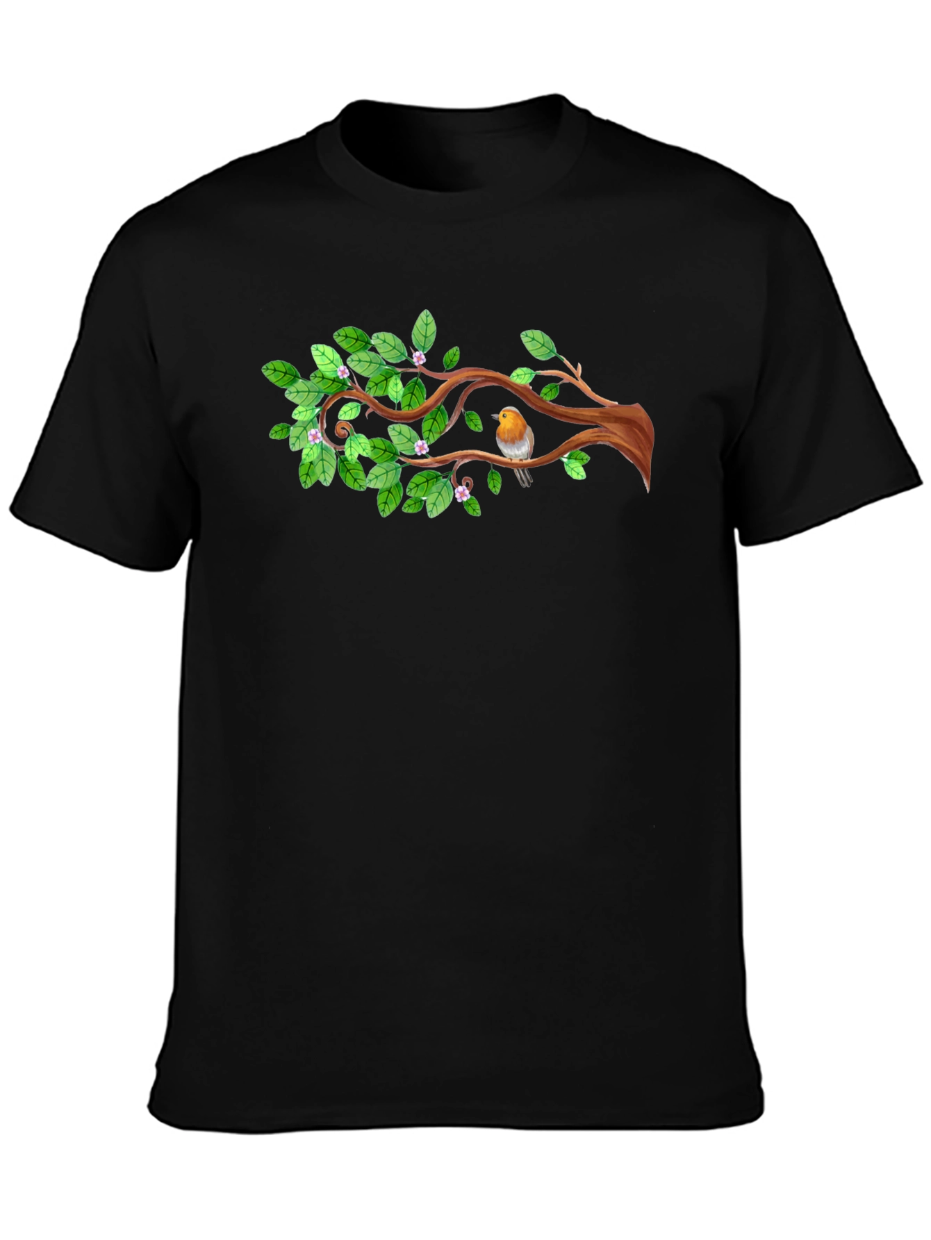 Natures Embrace: Bird on Branch T-Shirt