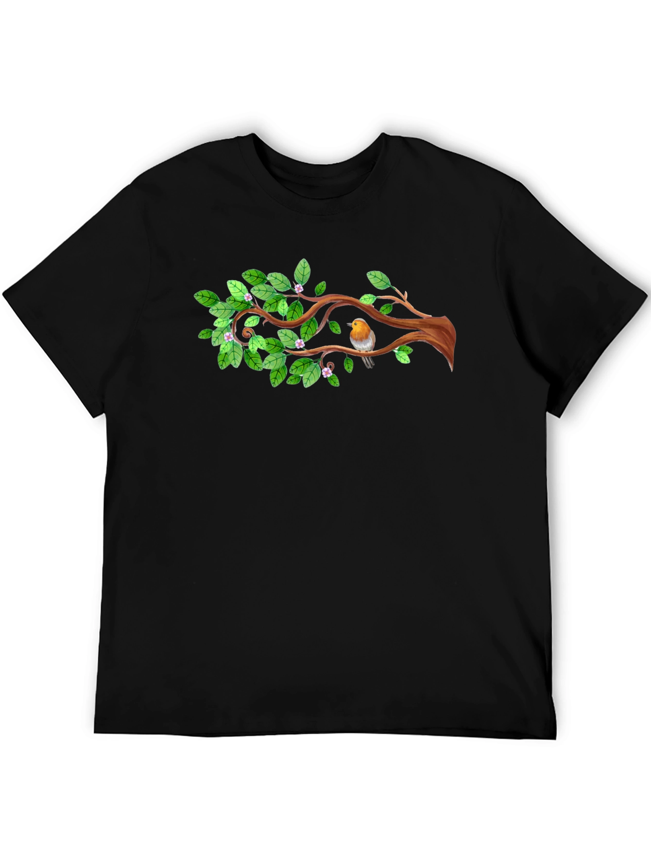 Natures Embrace: Bird on Branch T-Shirt
