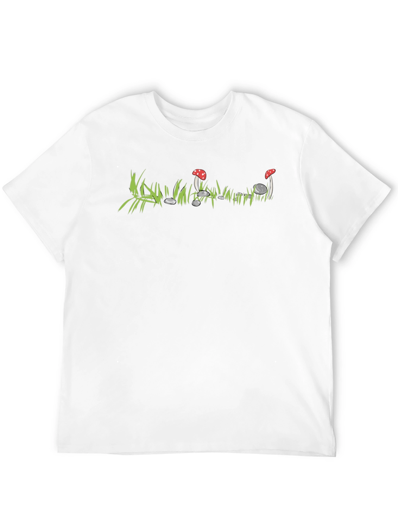Mushroom Patch Graphic Tee - Soft Cotton Crewneck T-Shirt