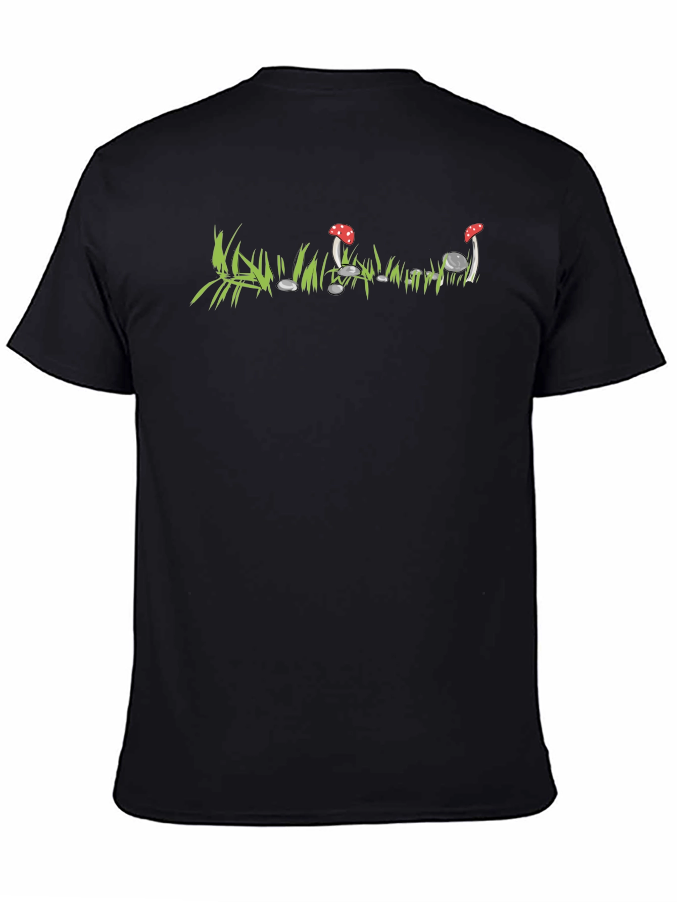 Mushroom Patch Graphic Tee - Soft Cotton Crewneck T-Shirt