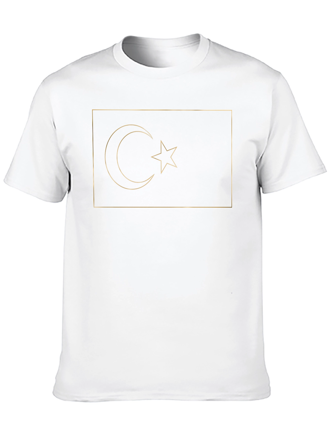 Crescent Moon Star Graphic Black Tee