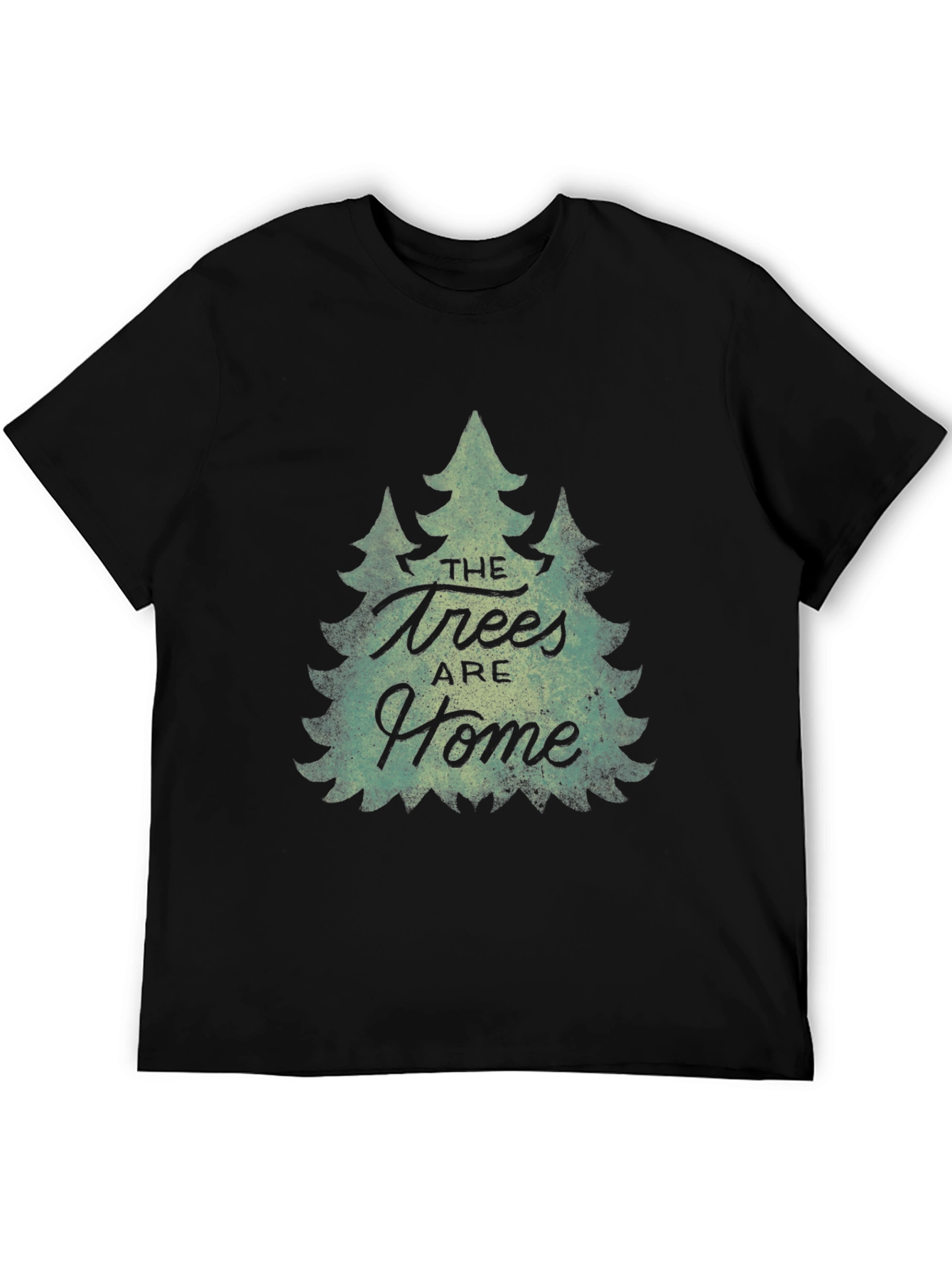 Trees Are Home Black Graphic T-Shirt