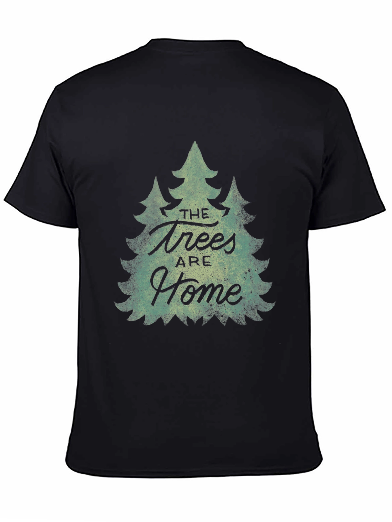 Trees Are Home Black Graphic T-Shirt