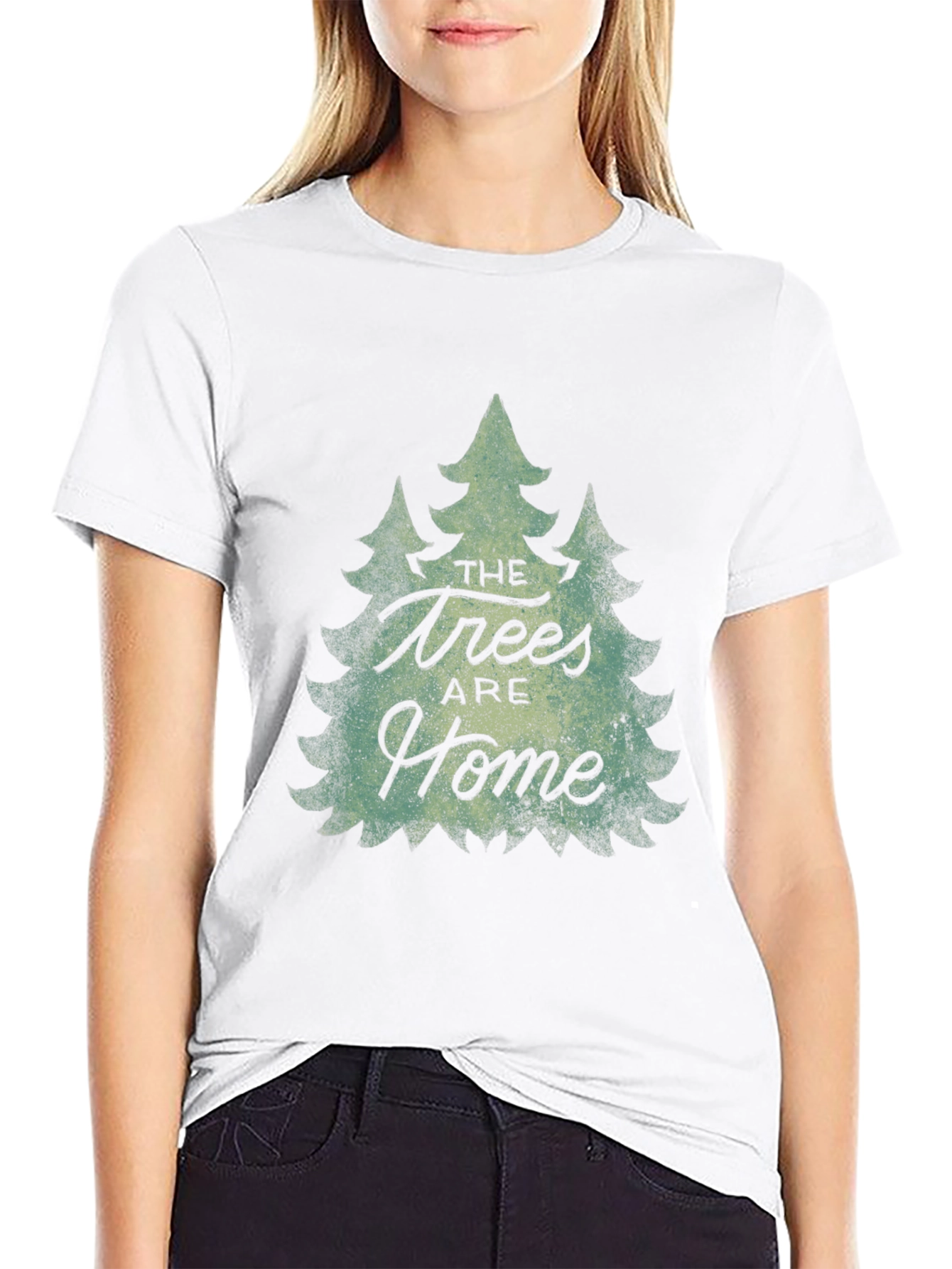 Trees Are Home Black Graphic T-Shirt