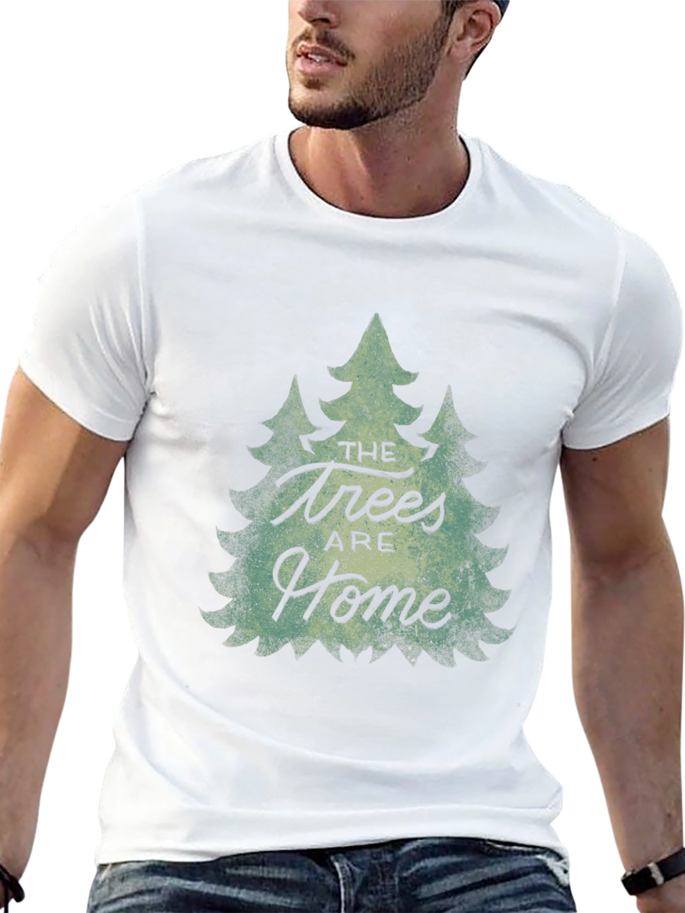 Trees Are Home Black Graphic T-Shirt