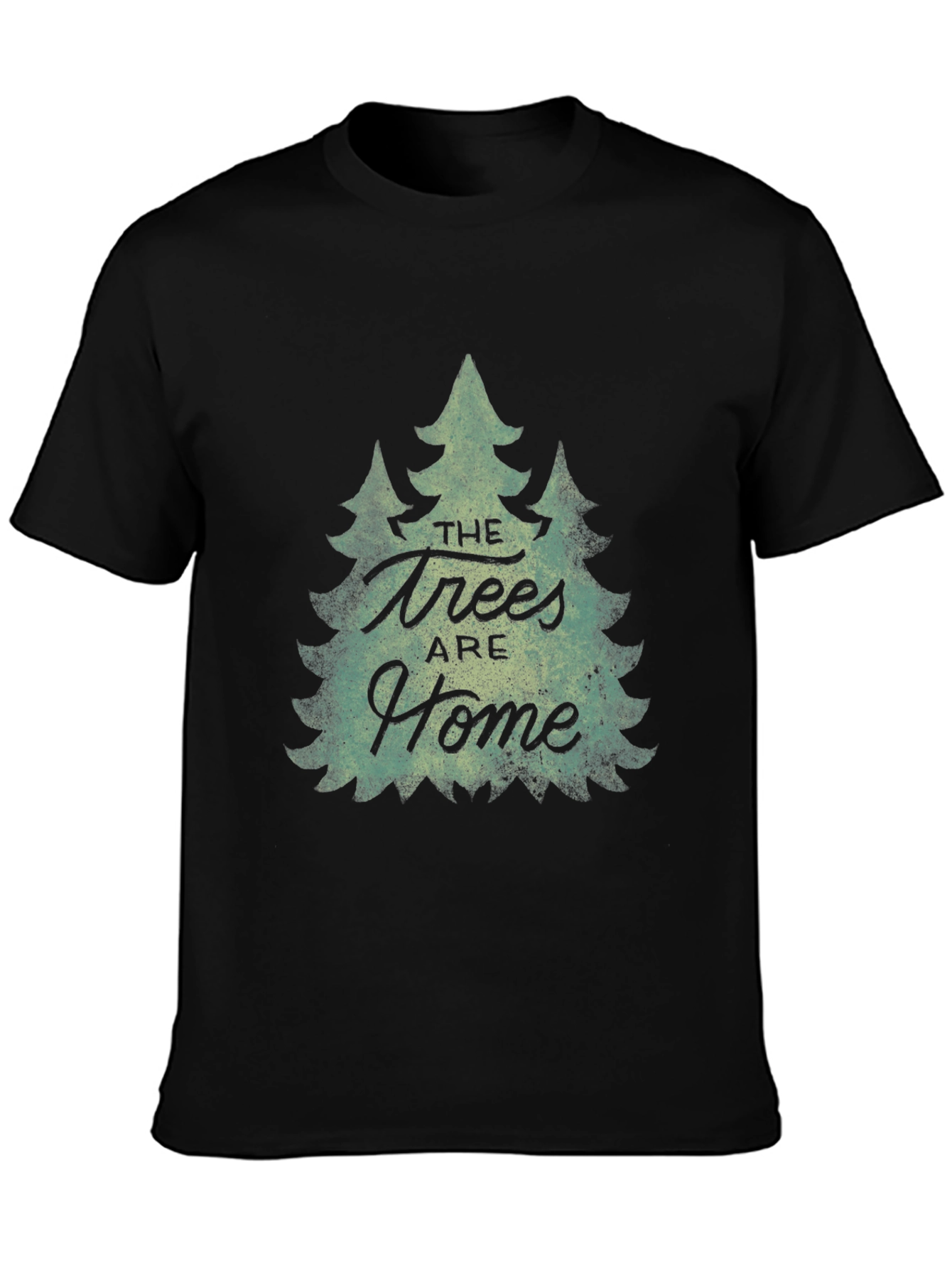 Trees Are Home Black Graphic T-Shirt