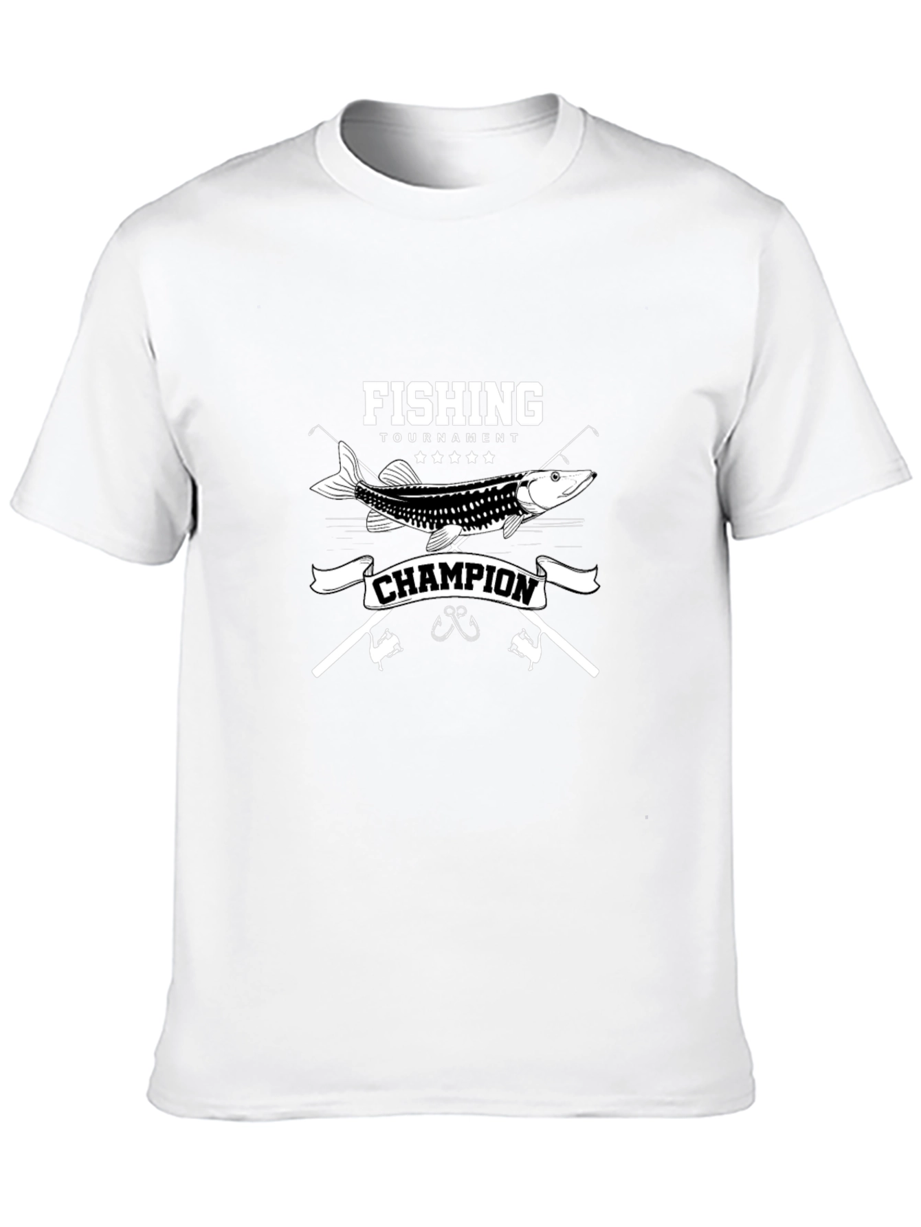 Fishing Tournament Champion Black T-Shirt