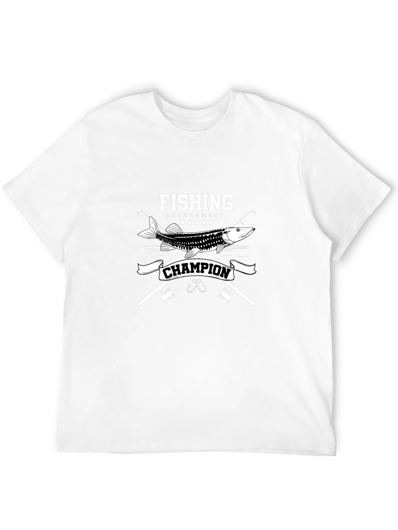 Fishing Tournament Champion Black T-Shirt