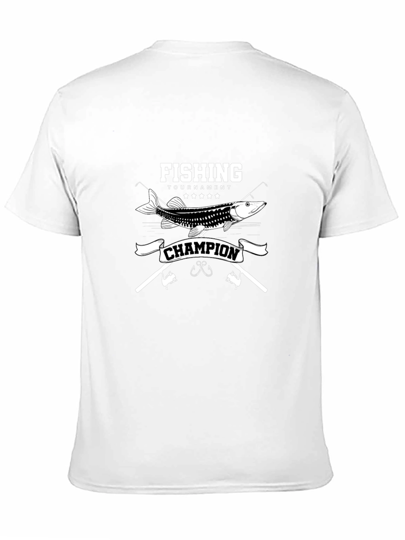 Fishing Tournament Champion Black T-Shirt