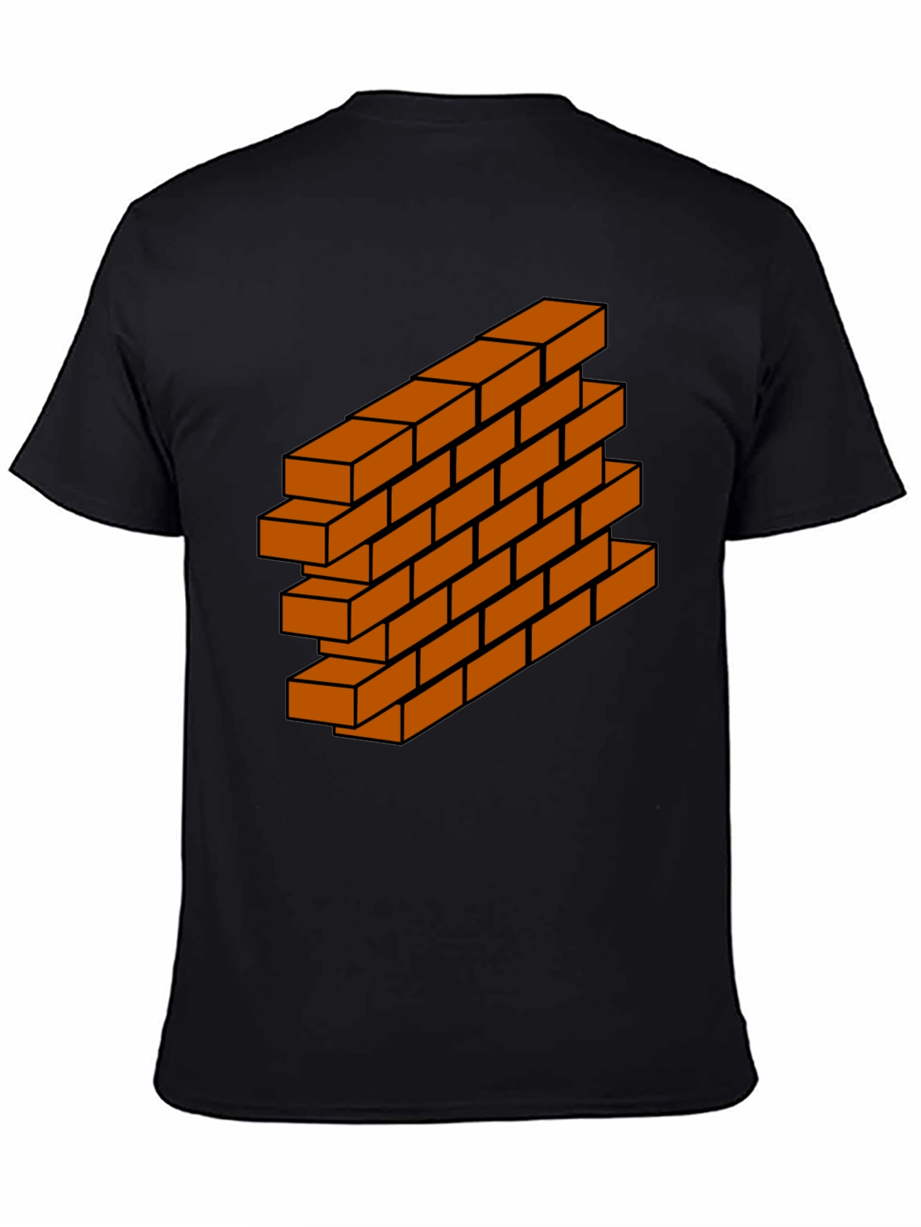 Brick Wall Graphic Tee - Optical Illusion Design
