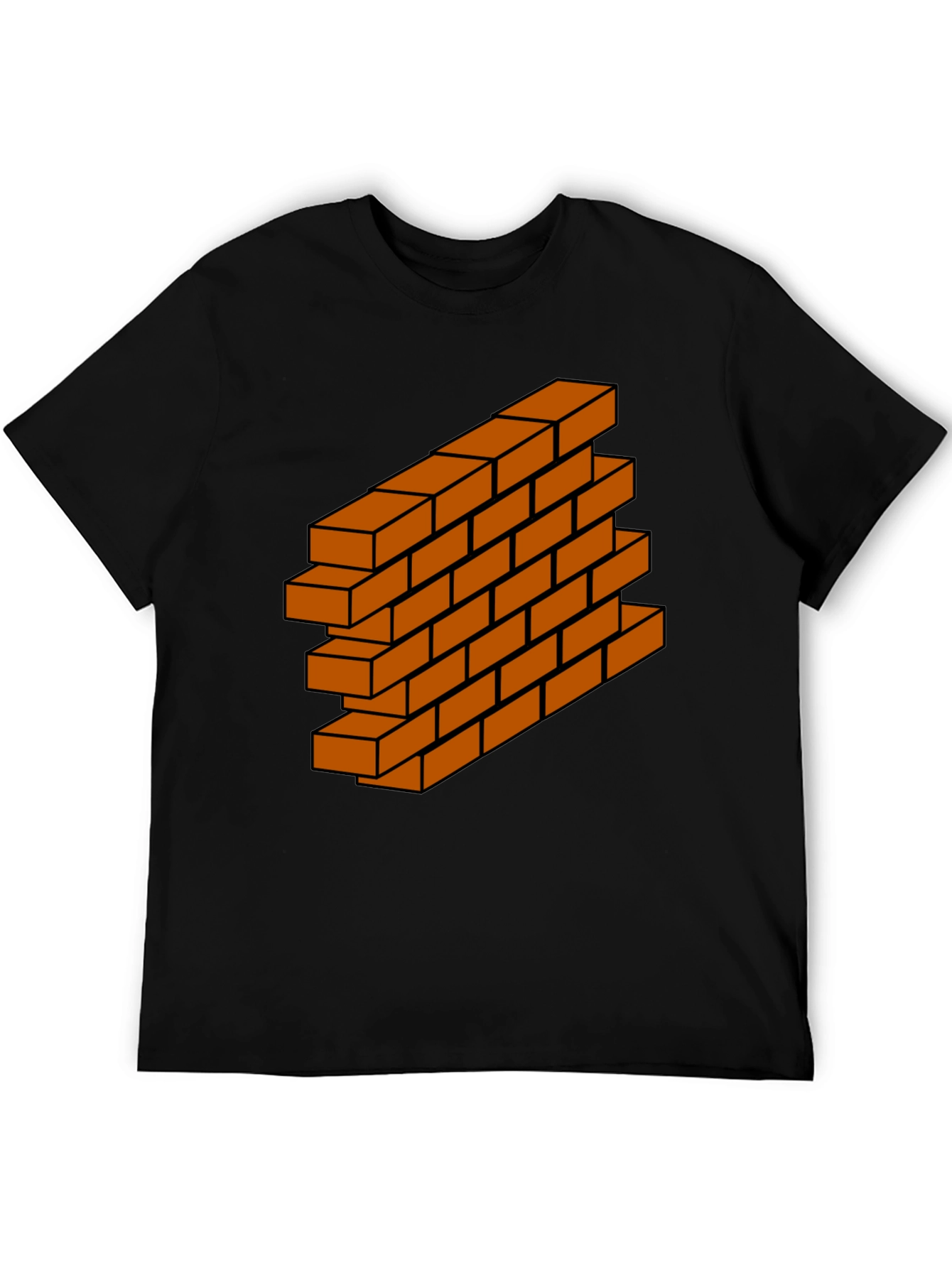 Brick Wall Graphic Tee - Optical Illusion Design