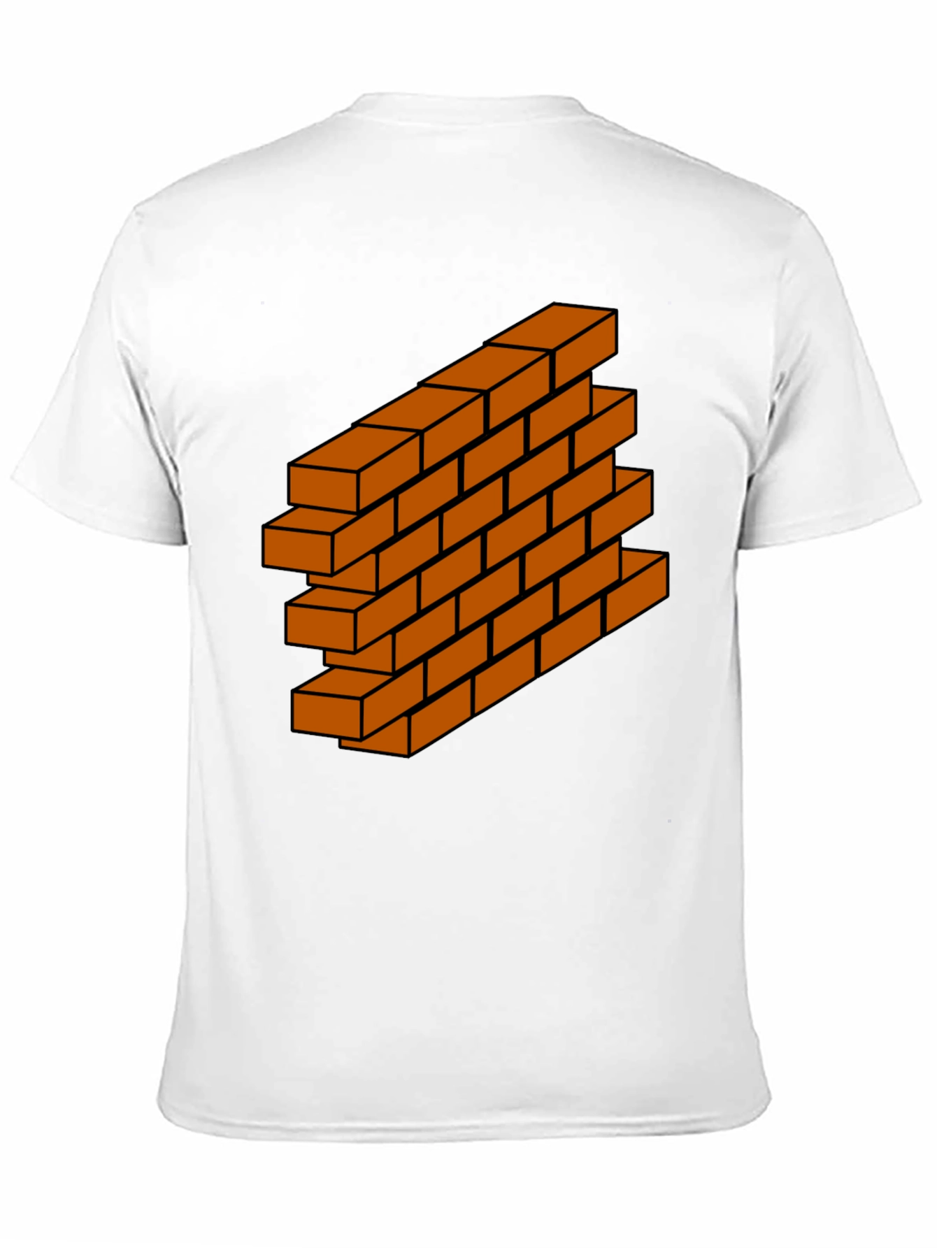 Brick Wall Graphic Tee - Optical Illusion Design