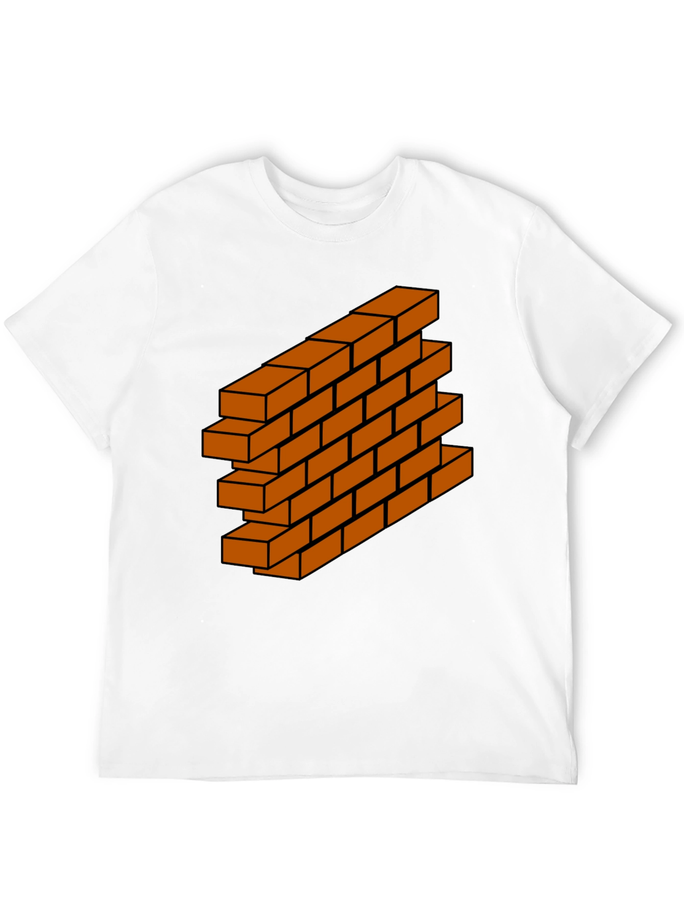 Brick Wall Graphic Tee - Optical Illusion Design