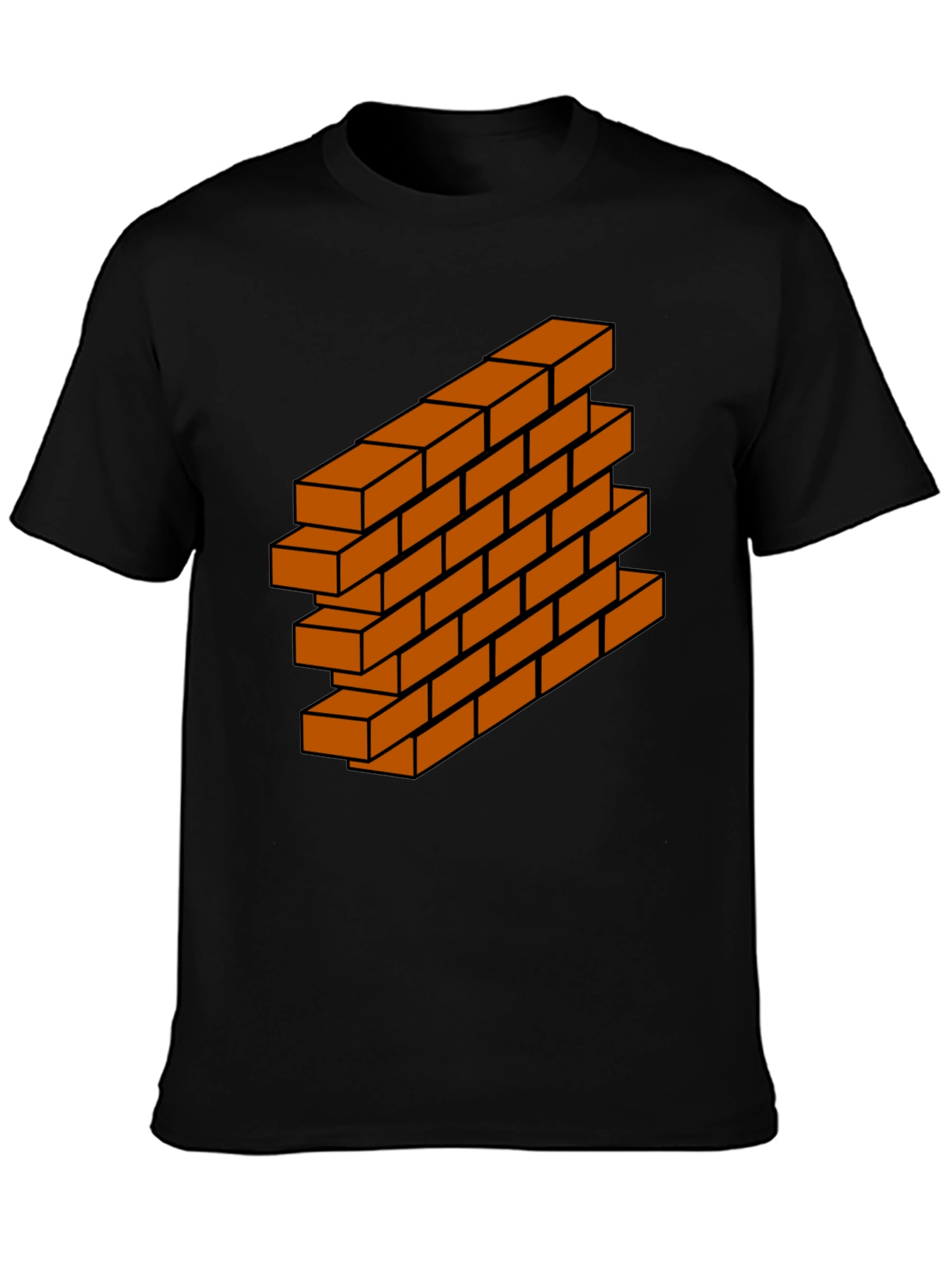 Brick Wall Graphic Tee - Optical Illusion Design