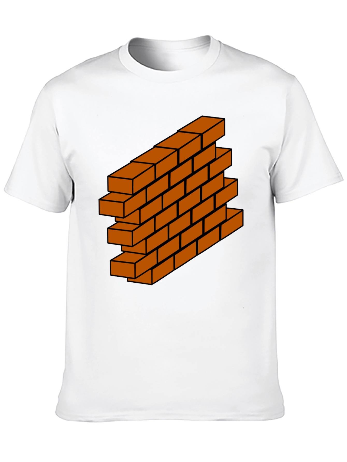 Brick Wall Graphic Tee - Optical Illusion Design