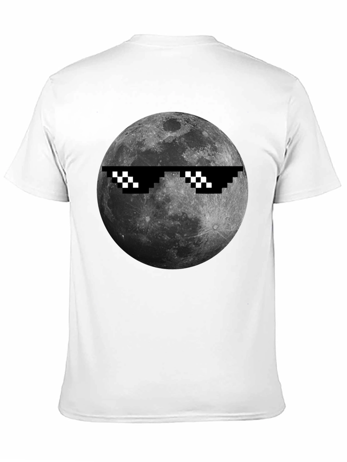 Cool Moon Pixel Sunglasses Black T-Shirt