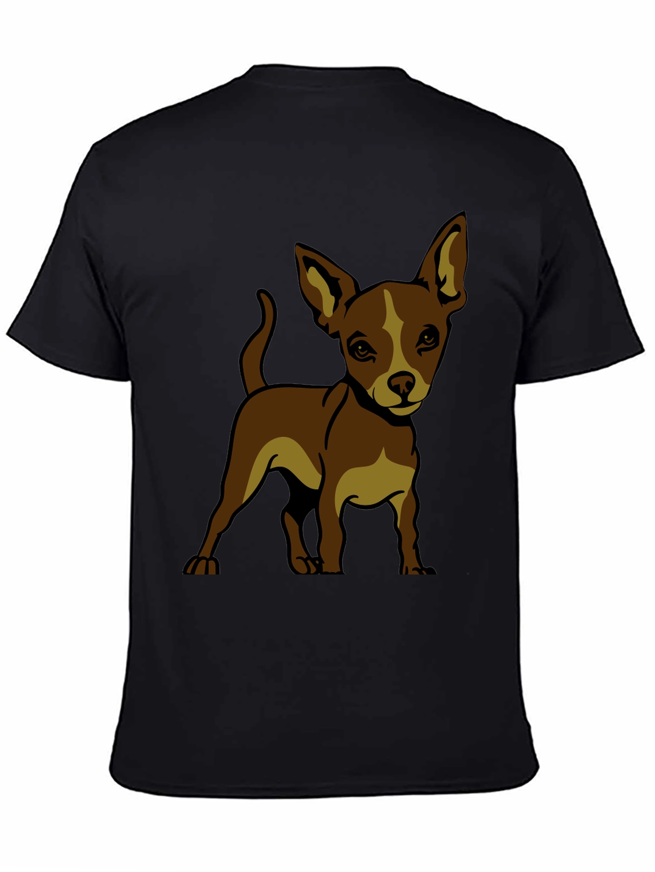 Chihuahua Dog Graphic T-Shirt - Black