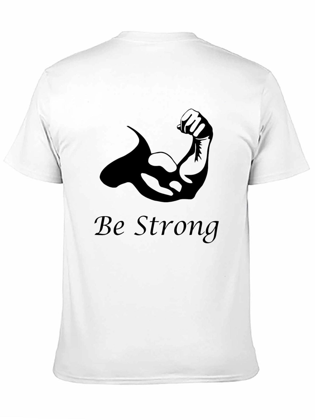 Be Strong Graphic Tee - Black Cotton T-Shirt