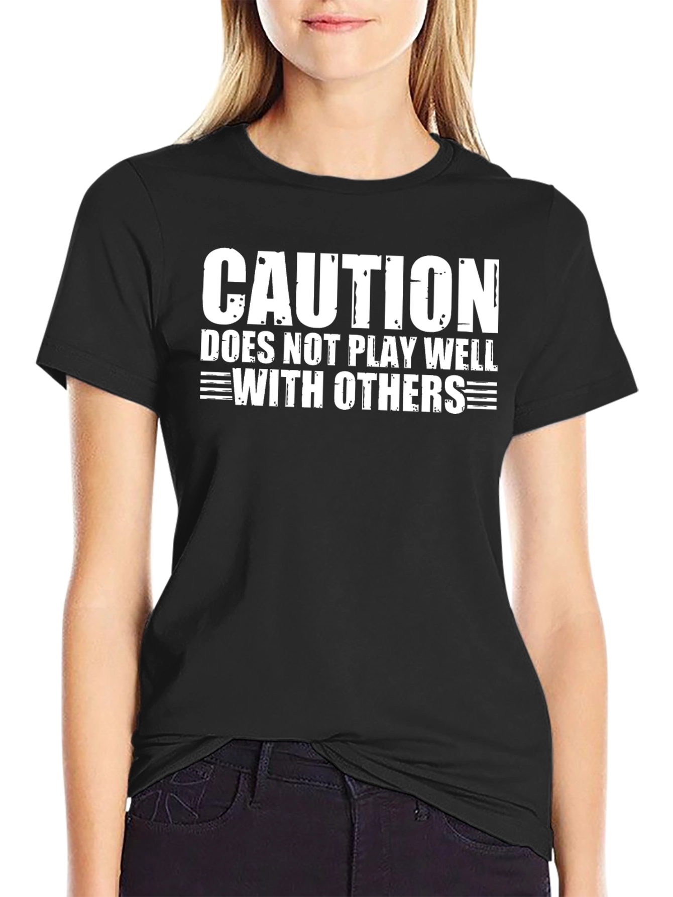 Caution Doesnt Play Well with Others T-Shirt