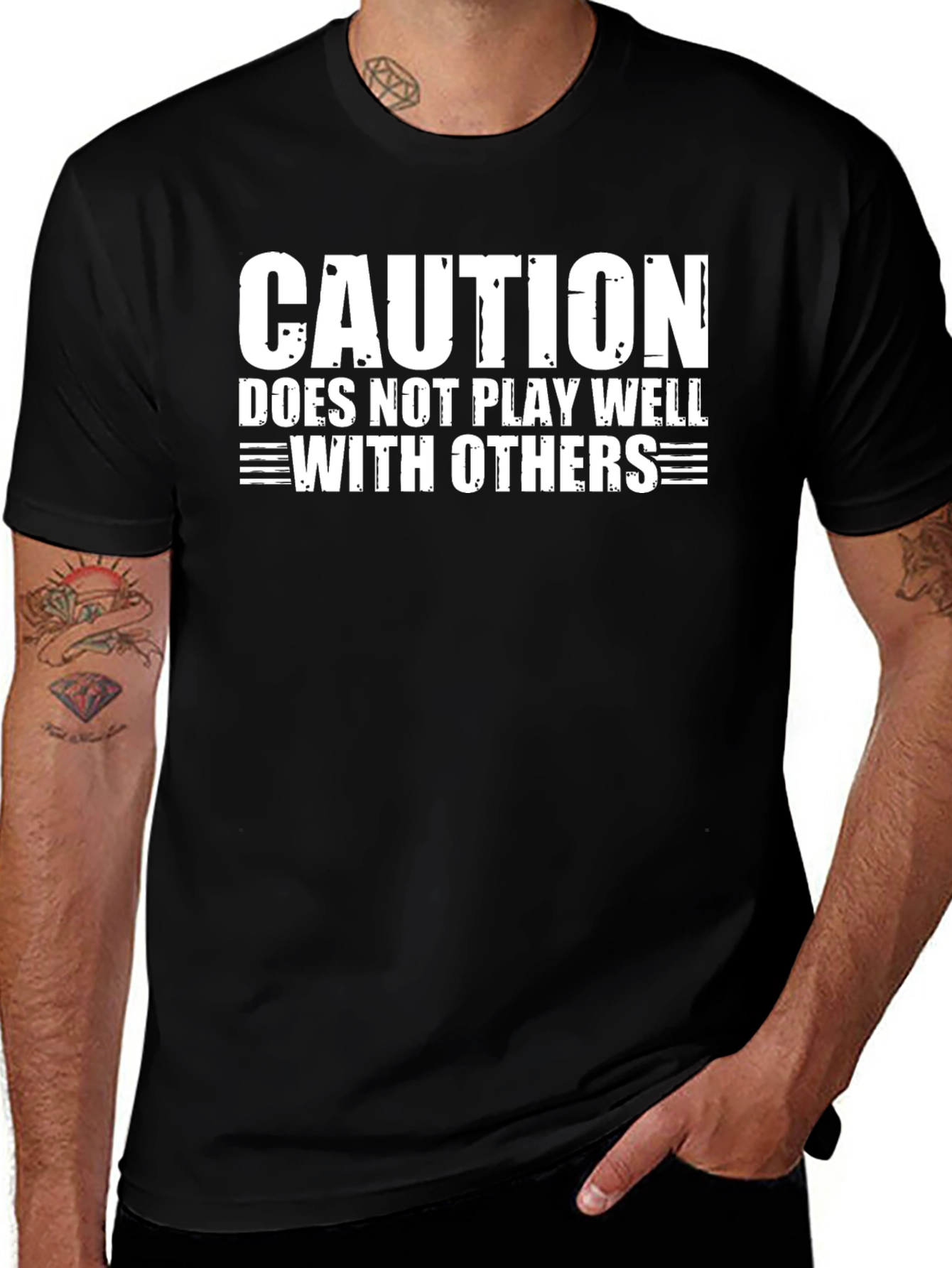 Caution Doesnt Play Well with Others T-Shirt