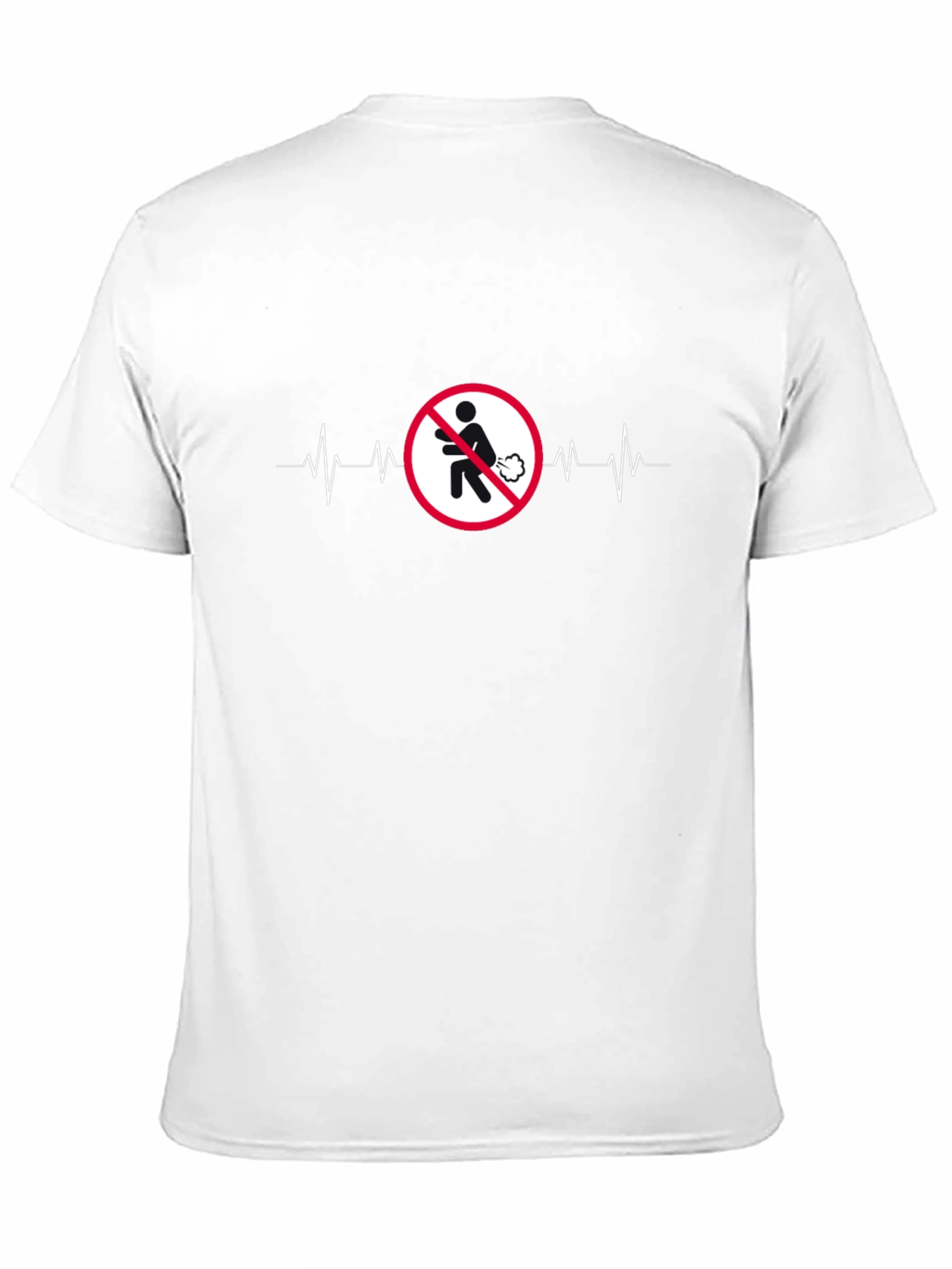 No Farting T-Shirt ECG Line Funny Tee