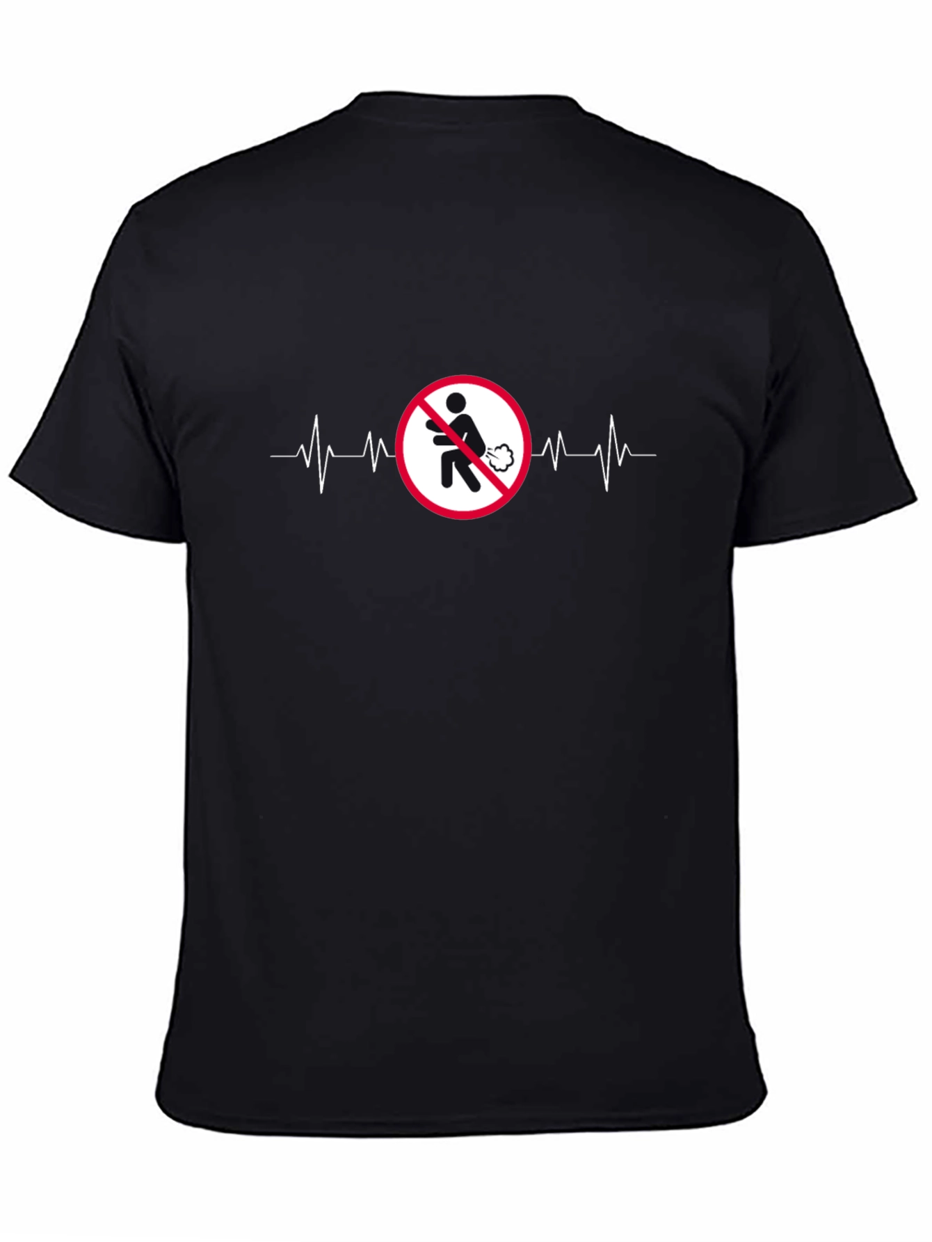 No Farting T-Shirt ECG Line Funny Tee