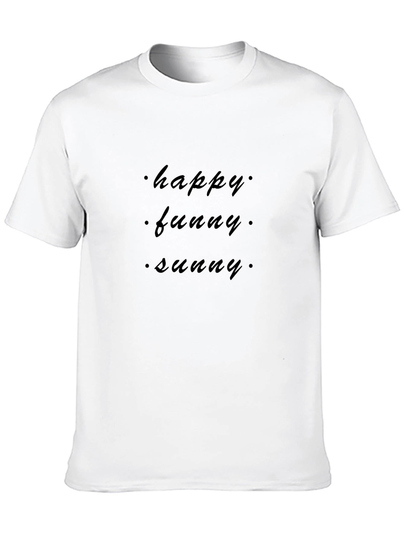 Happy Funny Sunny Black T-Shirt