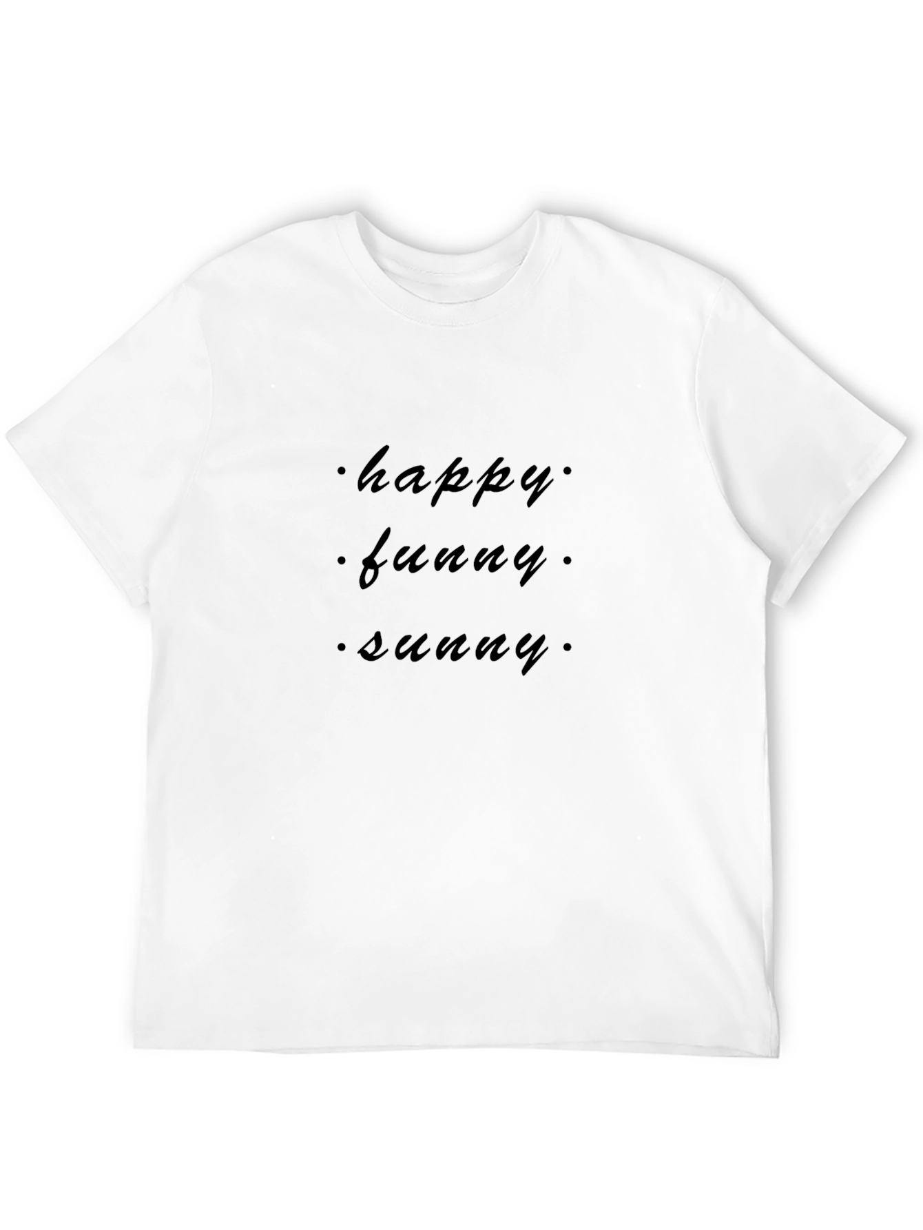 Happy Funny Sunny Black T-Shirt