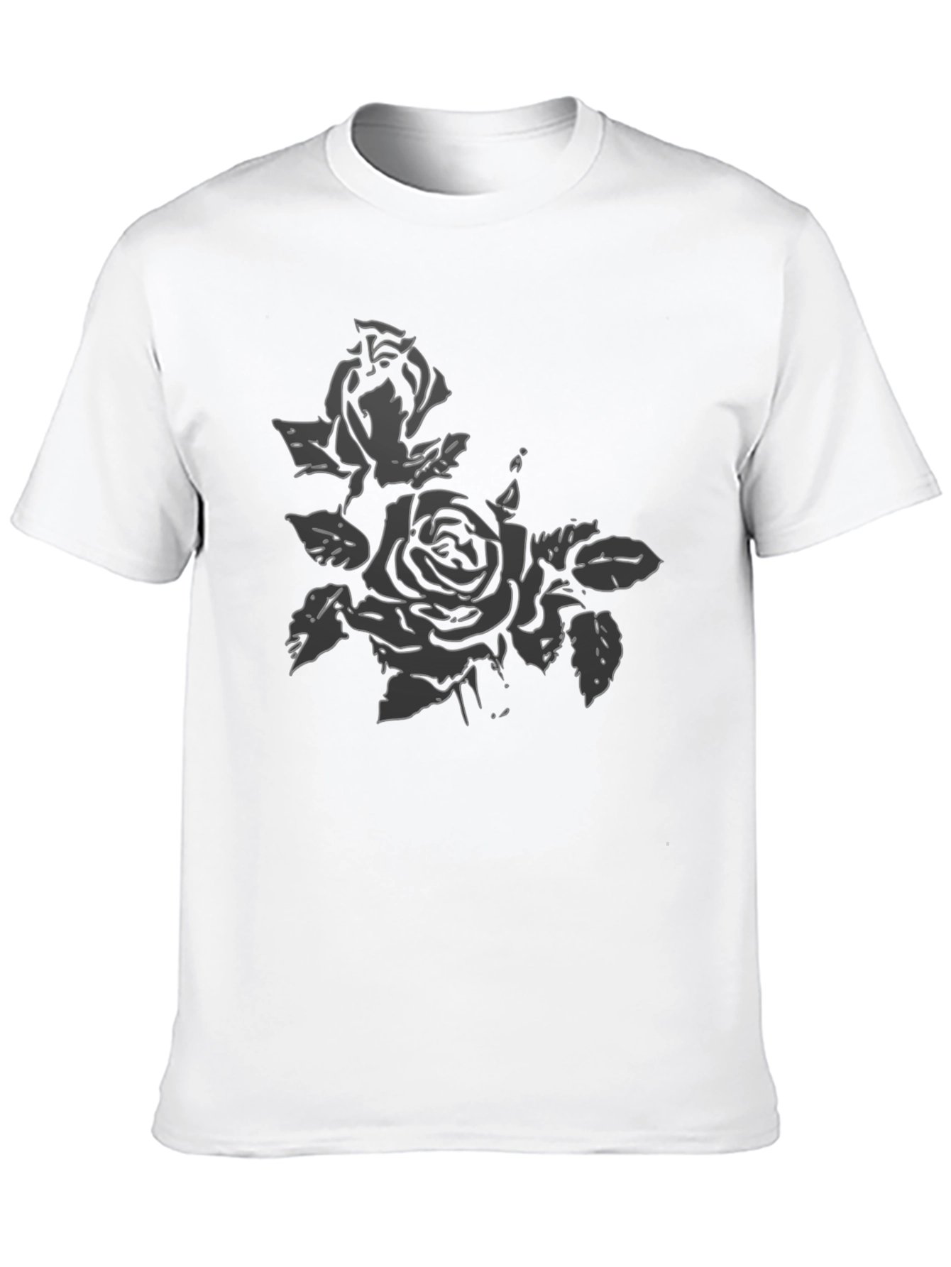 Black Rose Graphic Tee | Modern Floral Design