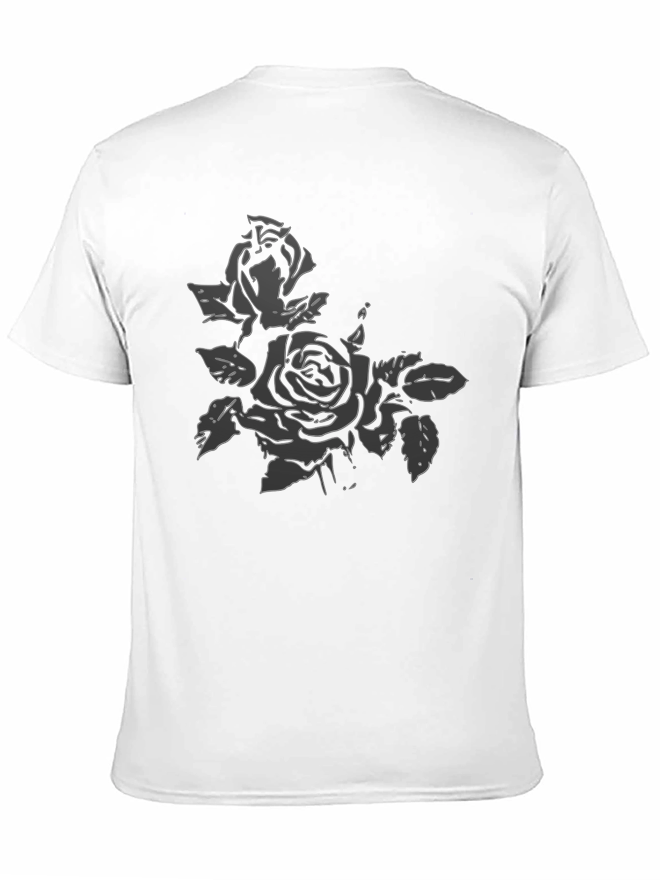 Black Rose Graphic Tee | Modern Floral Design