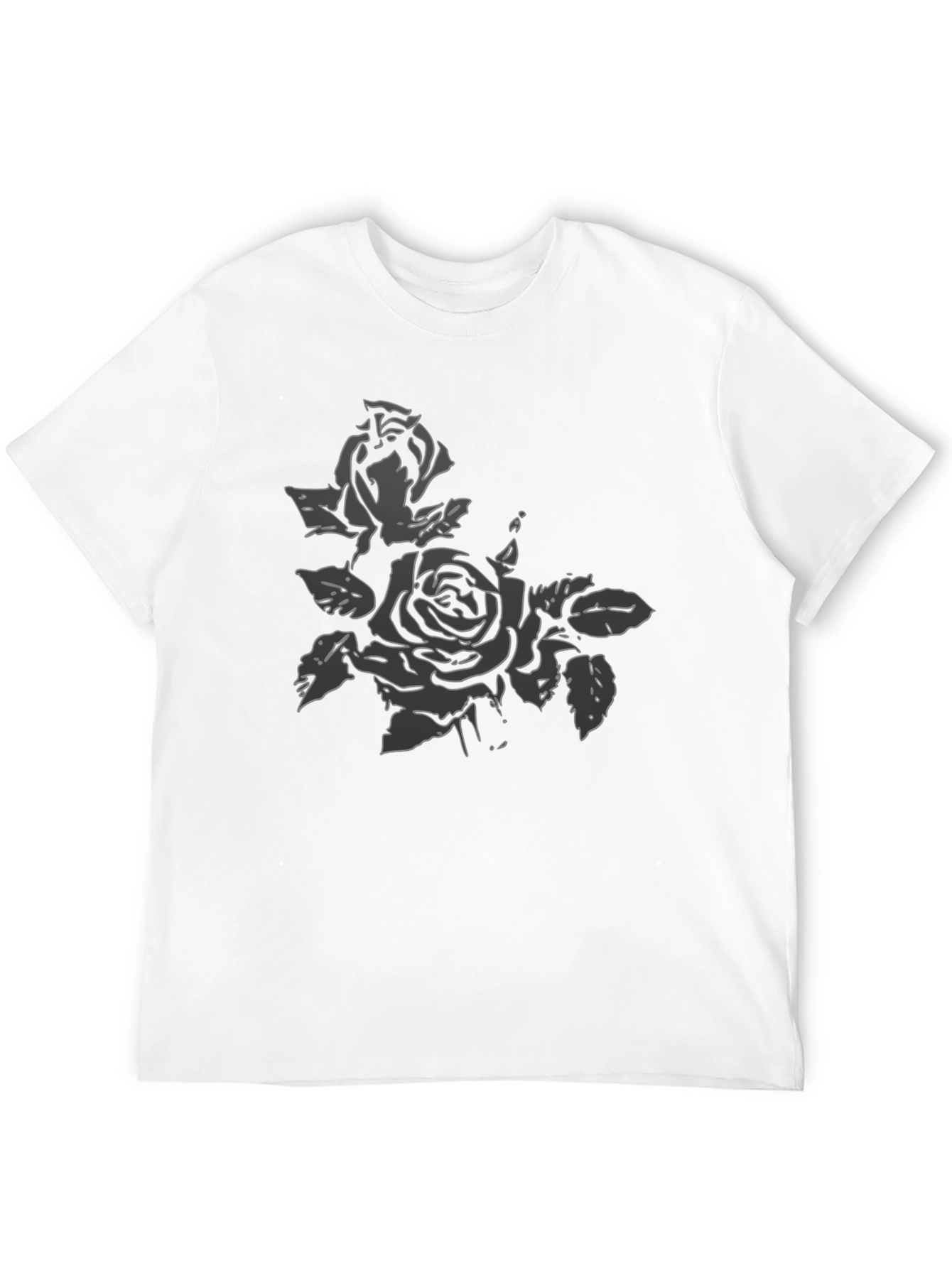 Black Rose Graphic Tee | Modern Floral Design