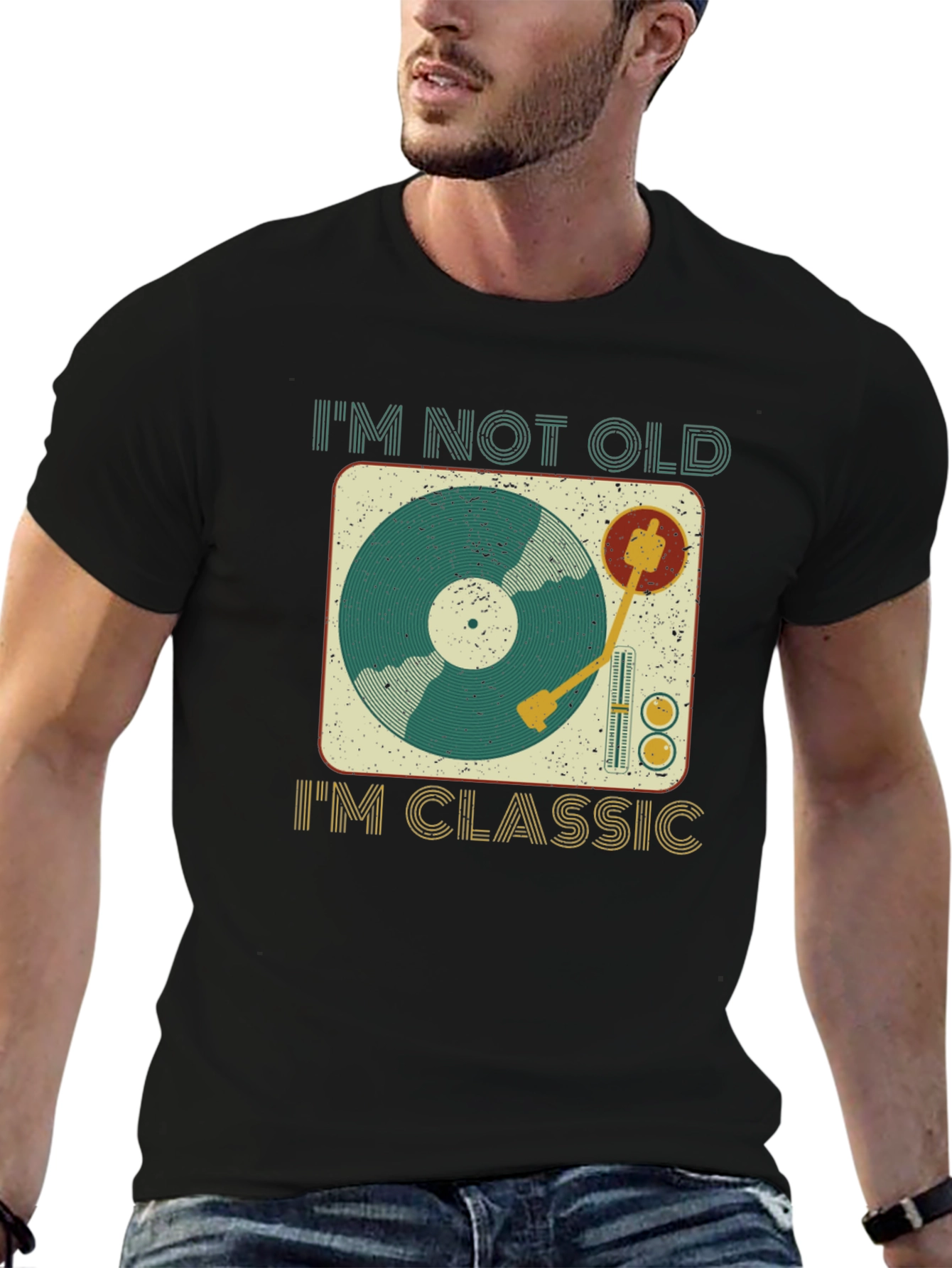 Classic Vinyl Turntable T-Shirt - Music Lover Tee