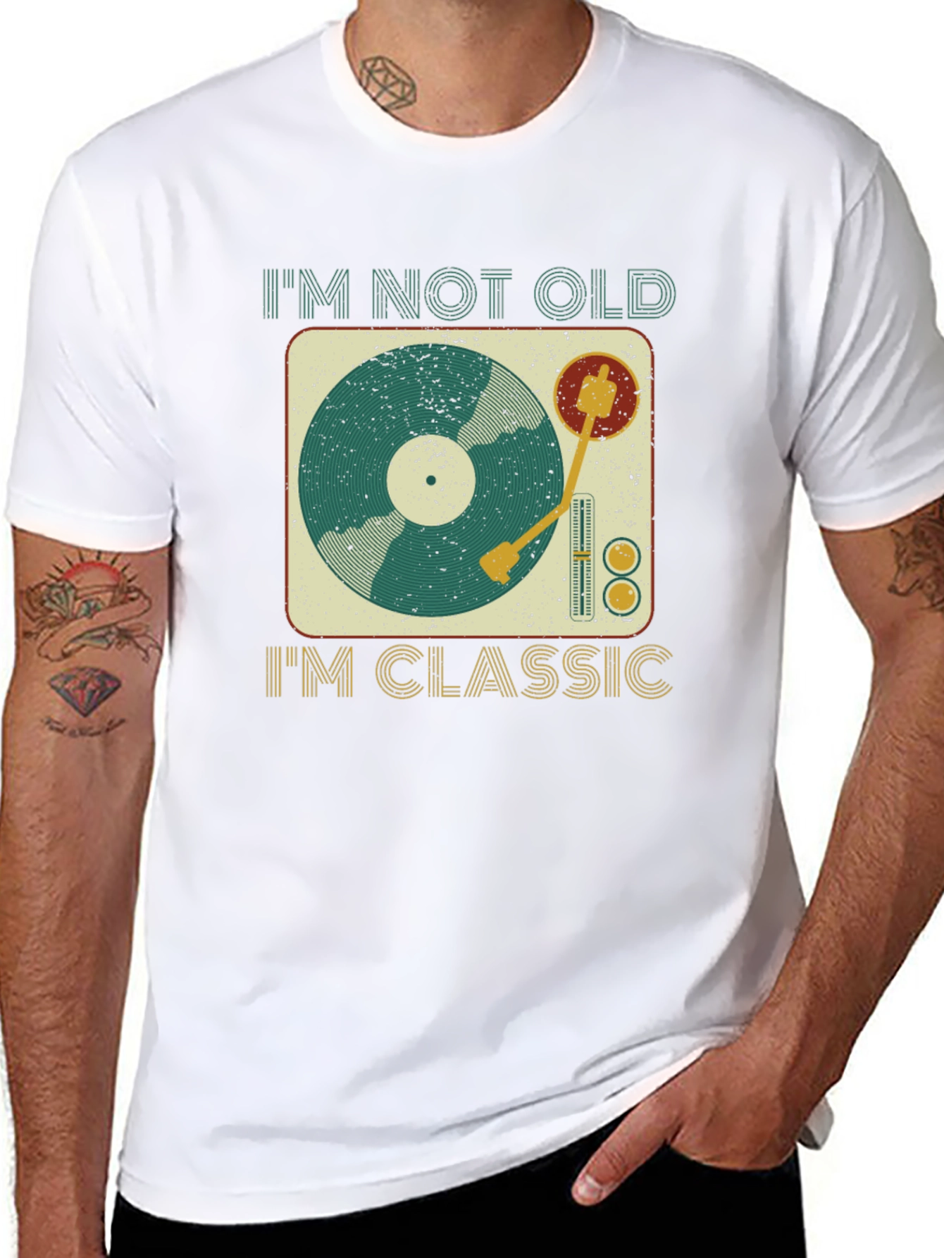 Classic Vinyl Turntable T-Shirt - Music Lover Tee