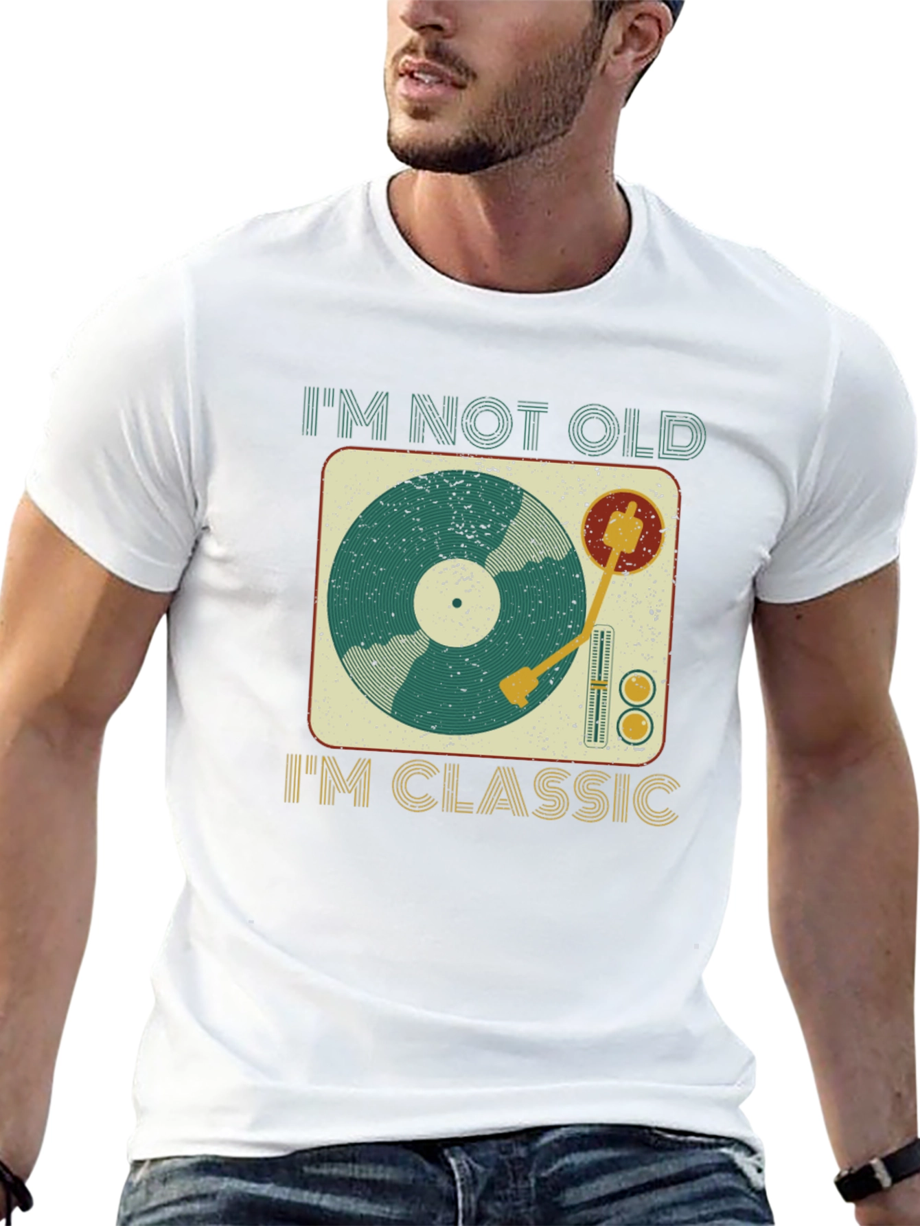 Classic Vinyl Turntable T-Shirt - Music Lover Tee