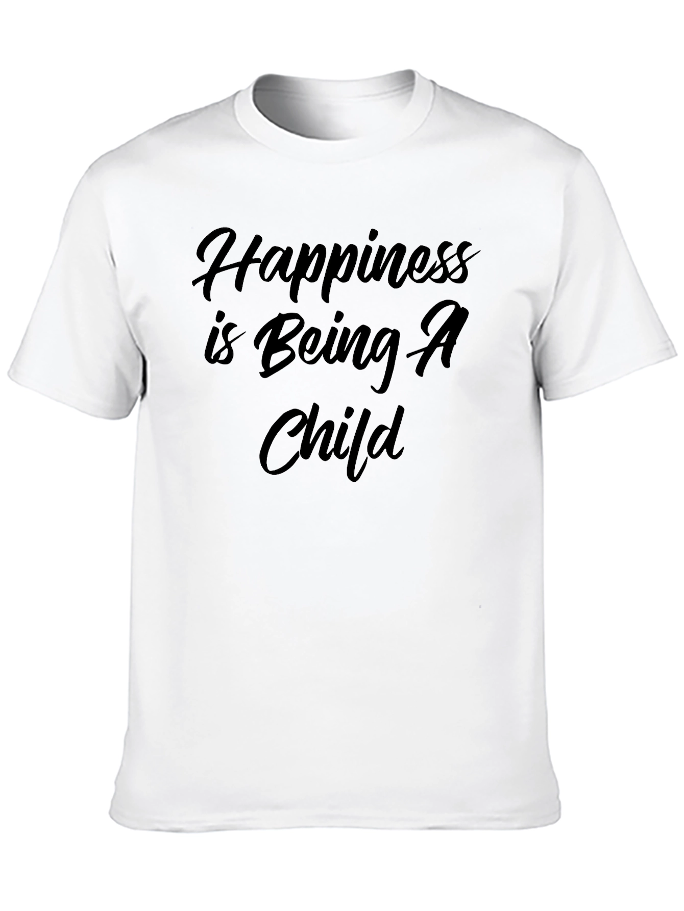 Happiness is Being A Child Graphic Tee - Black