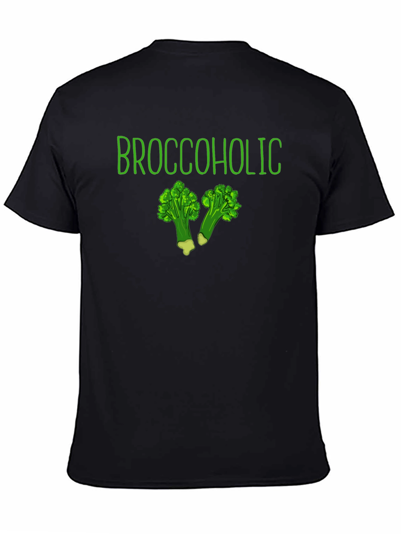 Broccoholic Black T-Shirt - Funny Broccoli Lover Tee