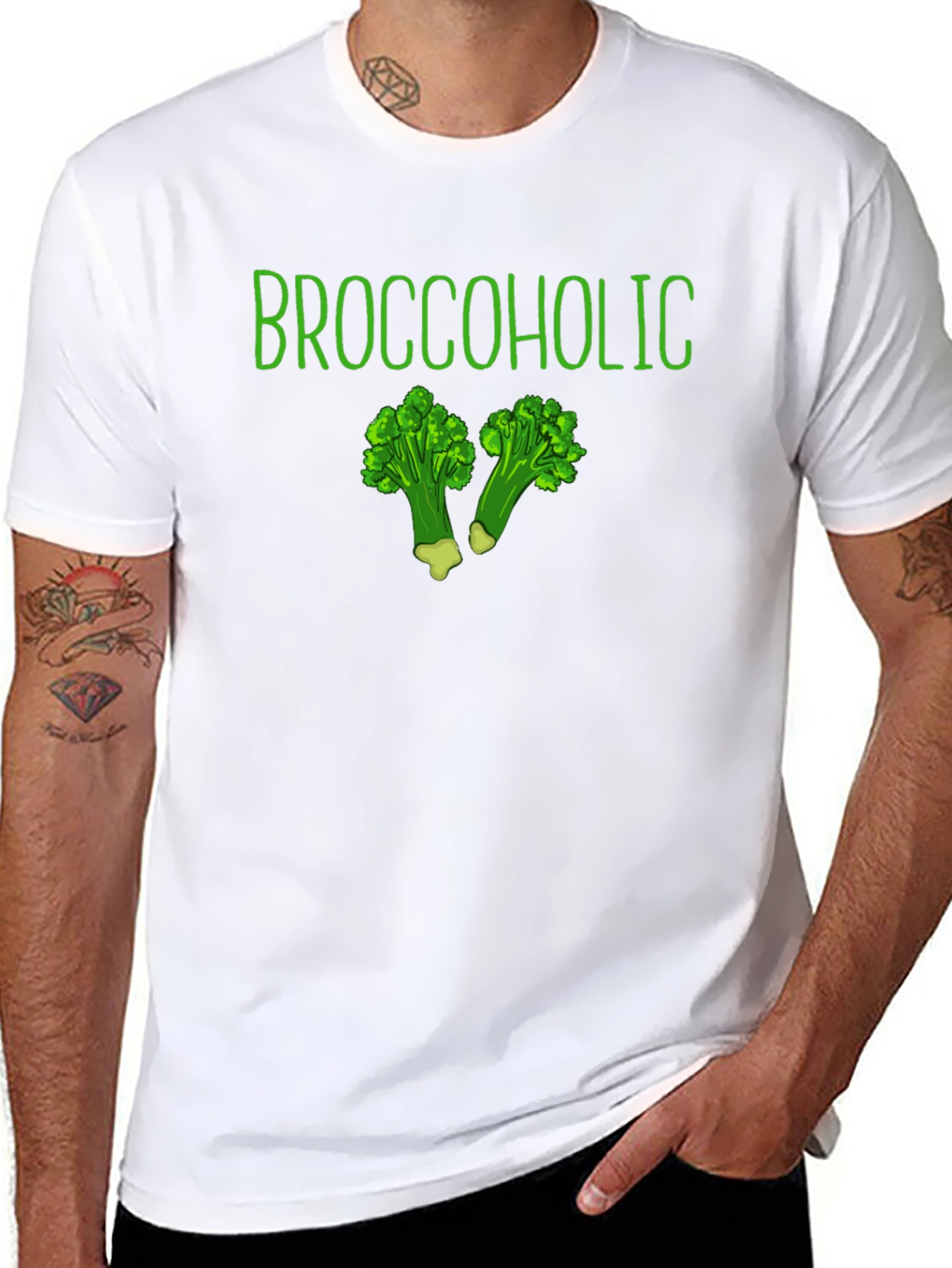 Broccoholic Black T-Shirt - Funny Broccoli Lover Tee