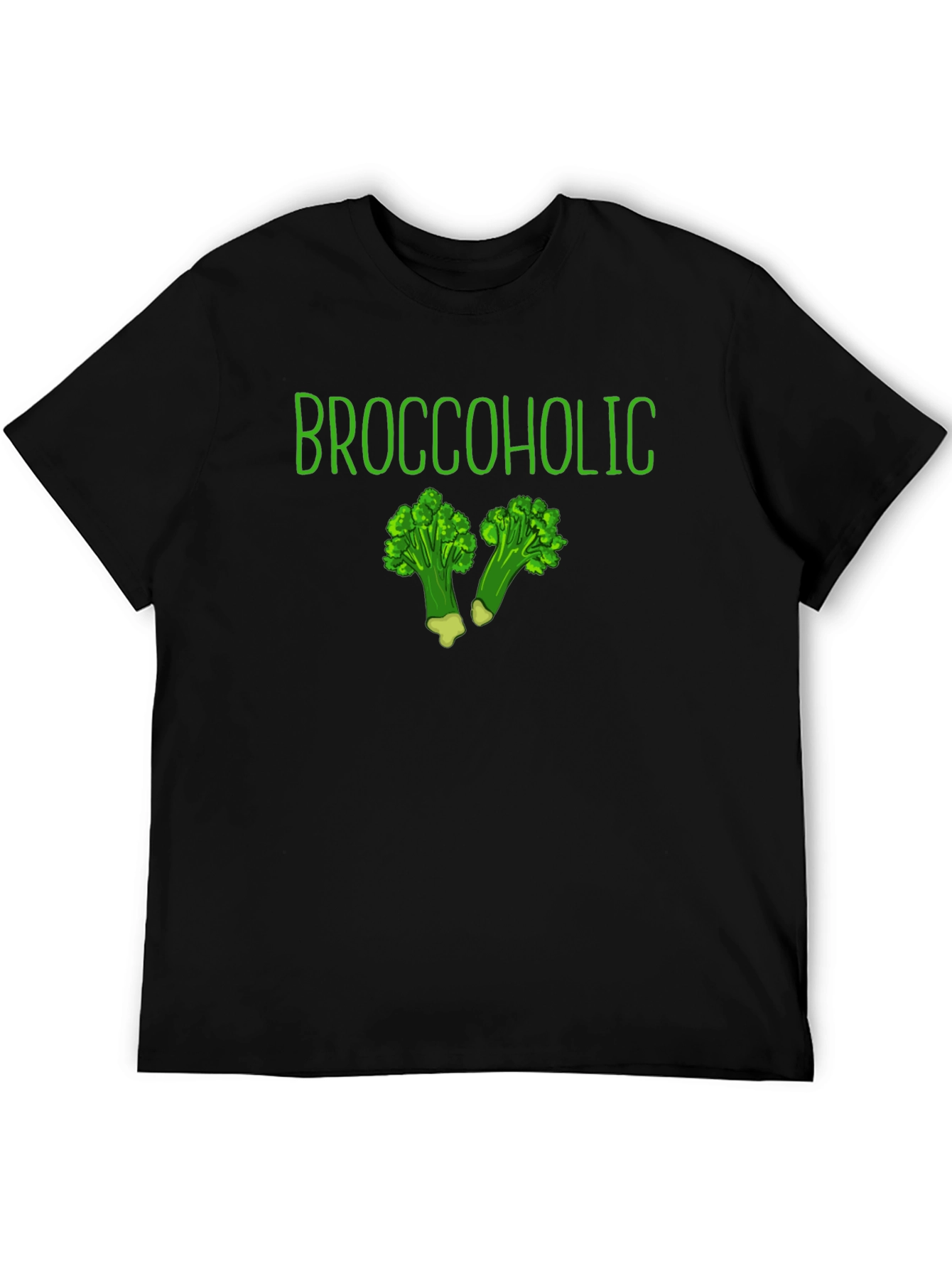 Broccoholic Black T-Shirt - Funny Broccoli Lover Tee