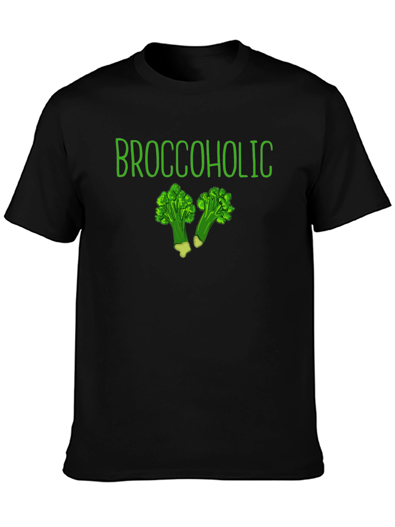Broccoholic Black T-Shirt - Funny Broccoli Lover Tee