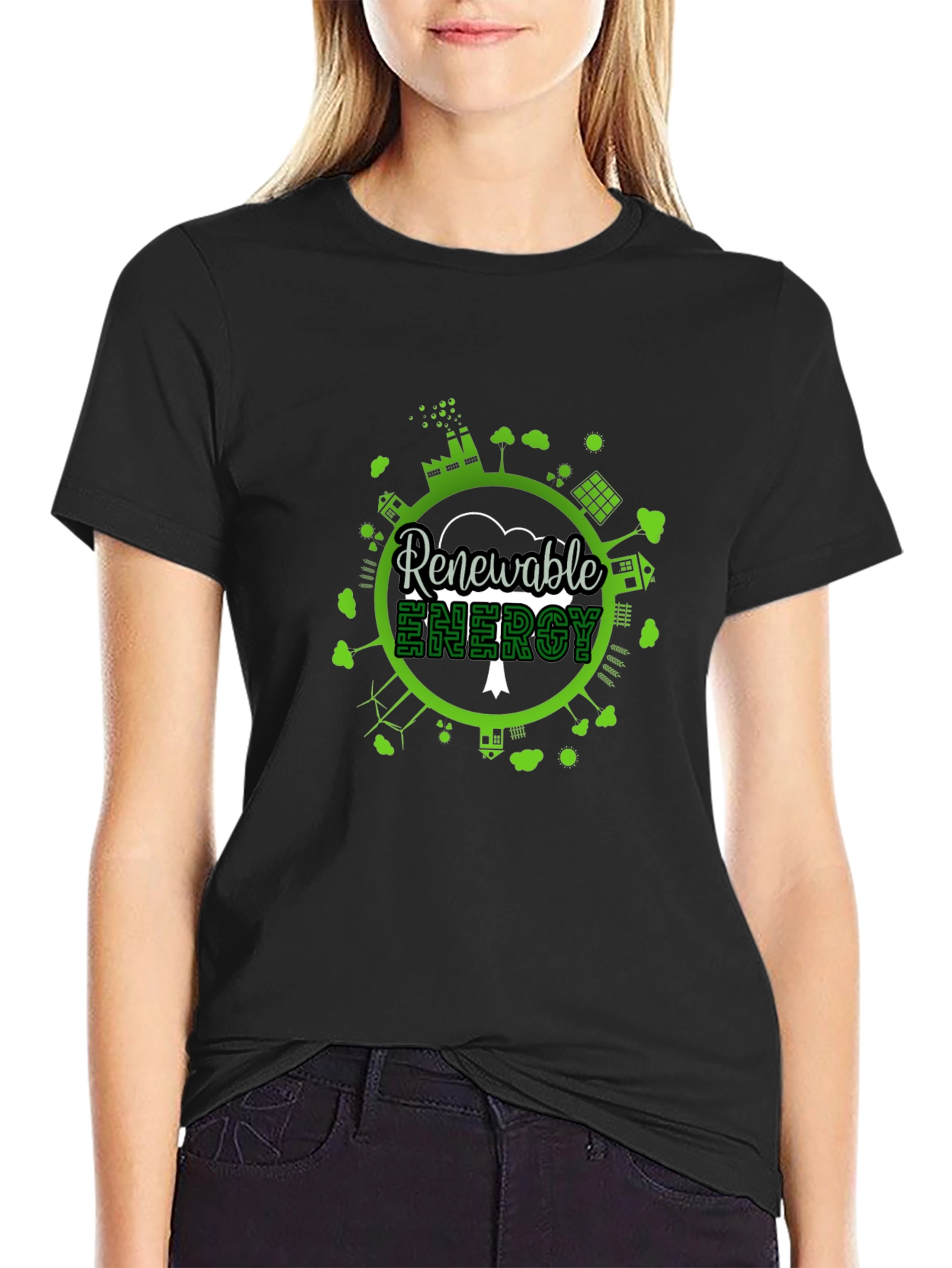 Eco-Friendly Renewable Energy Graphic T-Shirt