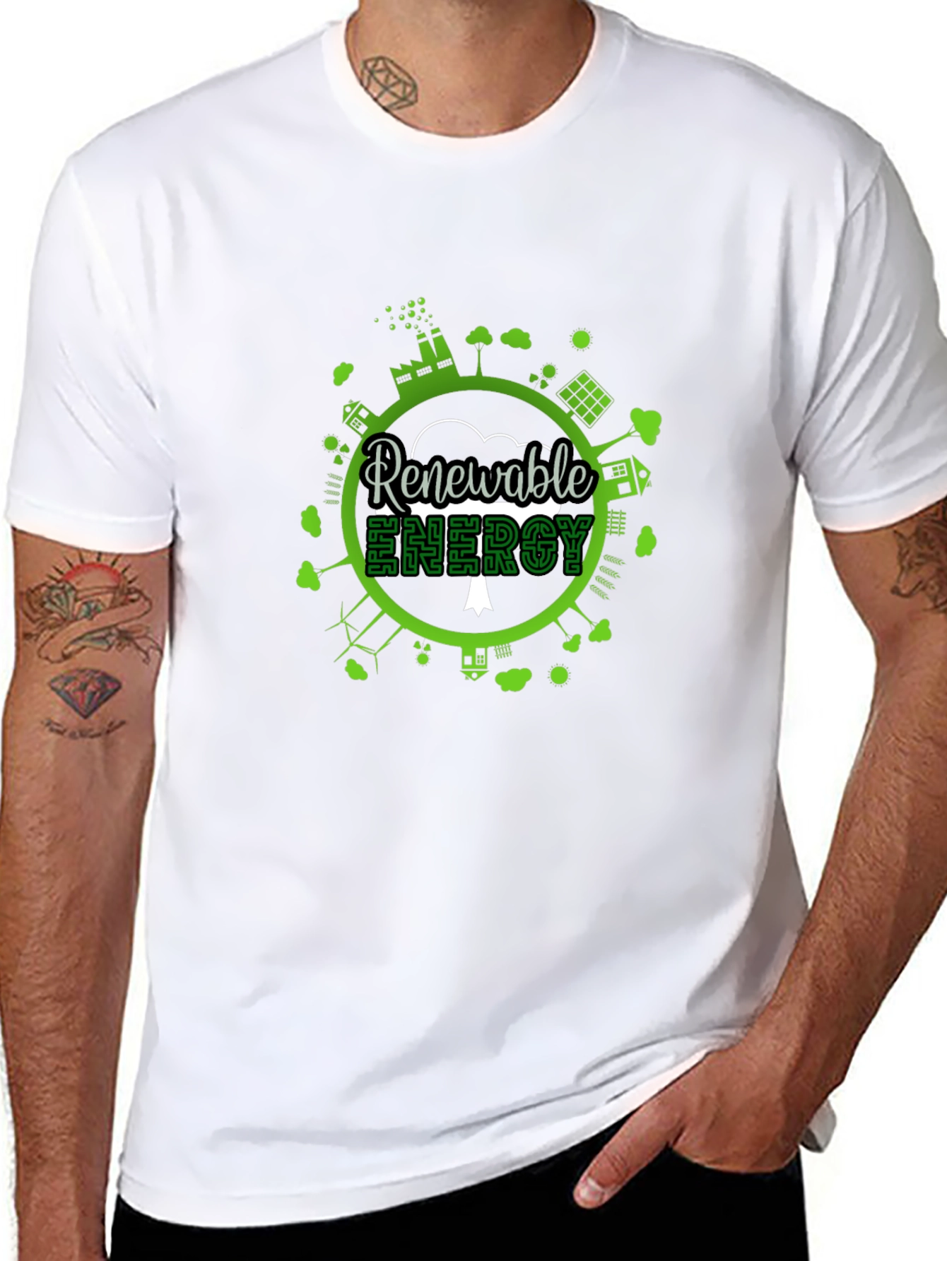 Eco-Friendly Renewable Energy Graphic T-Shirt