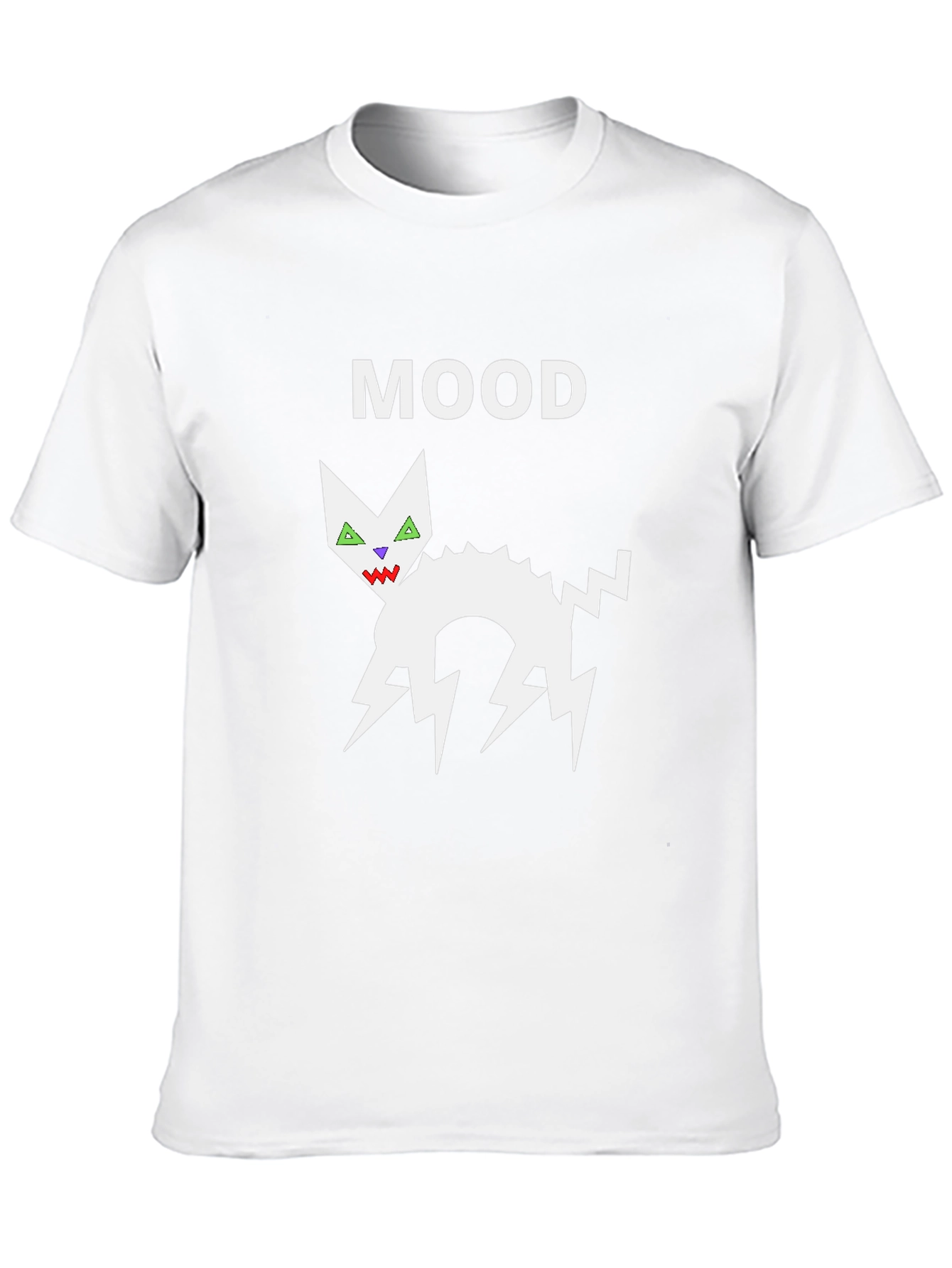 Mood Cat Graphic Black T-Shirt
