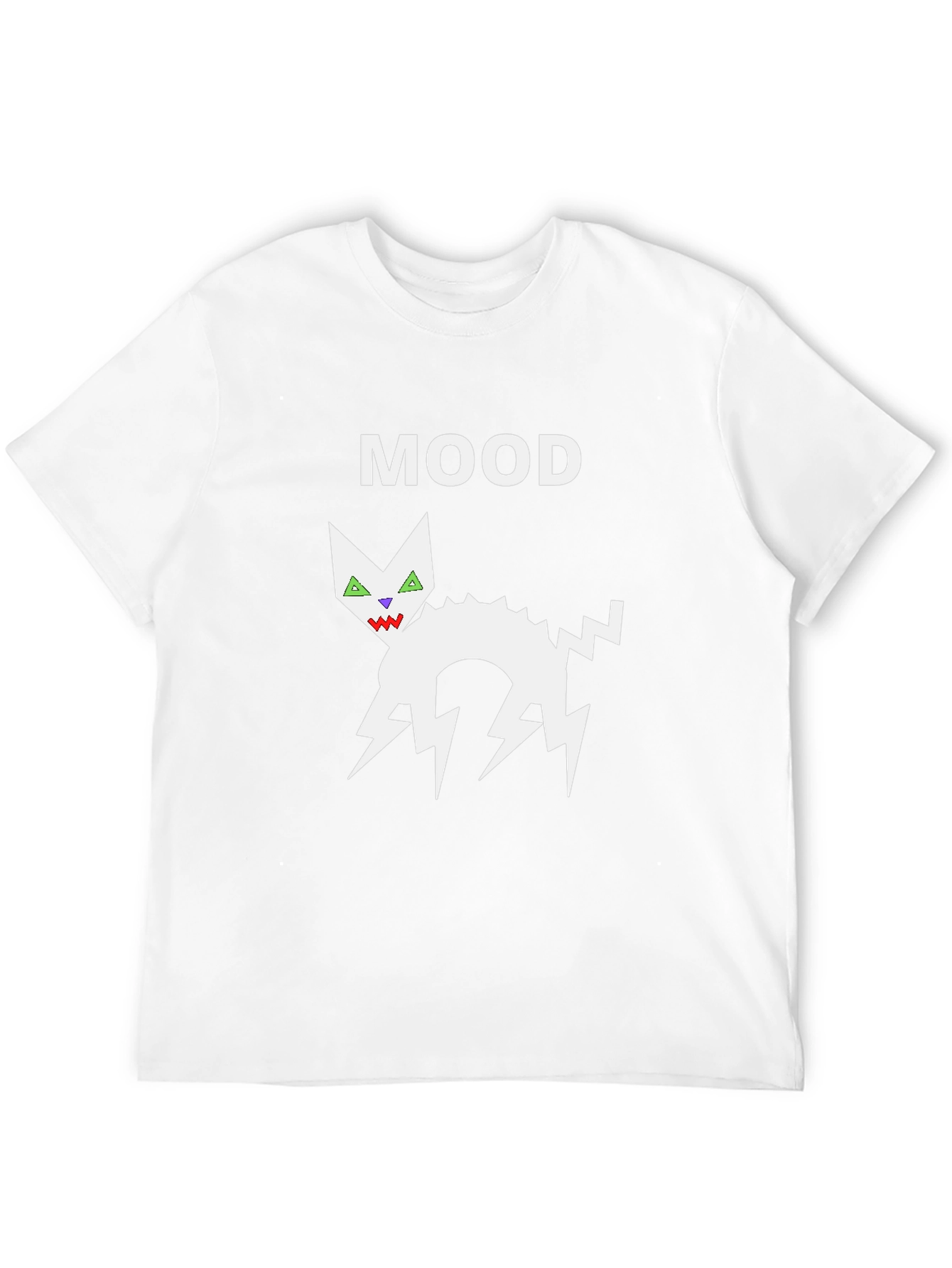 Mood Cat Graphic Black T-Shirt