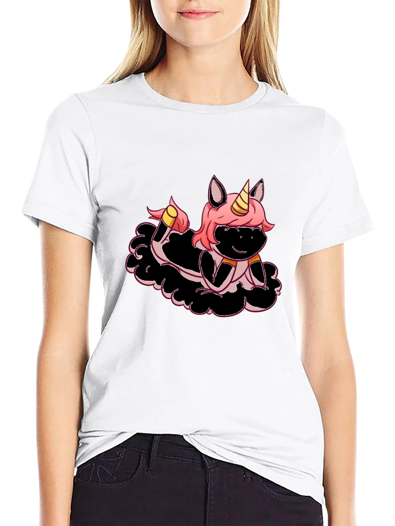 Unicorn Graphic Black T-Shirt