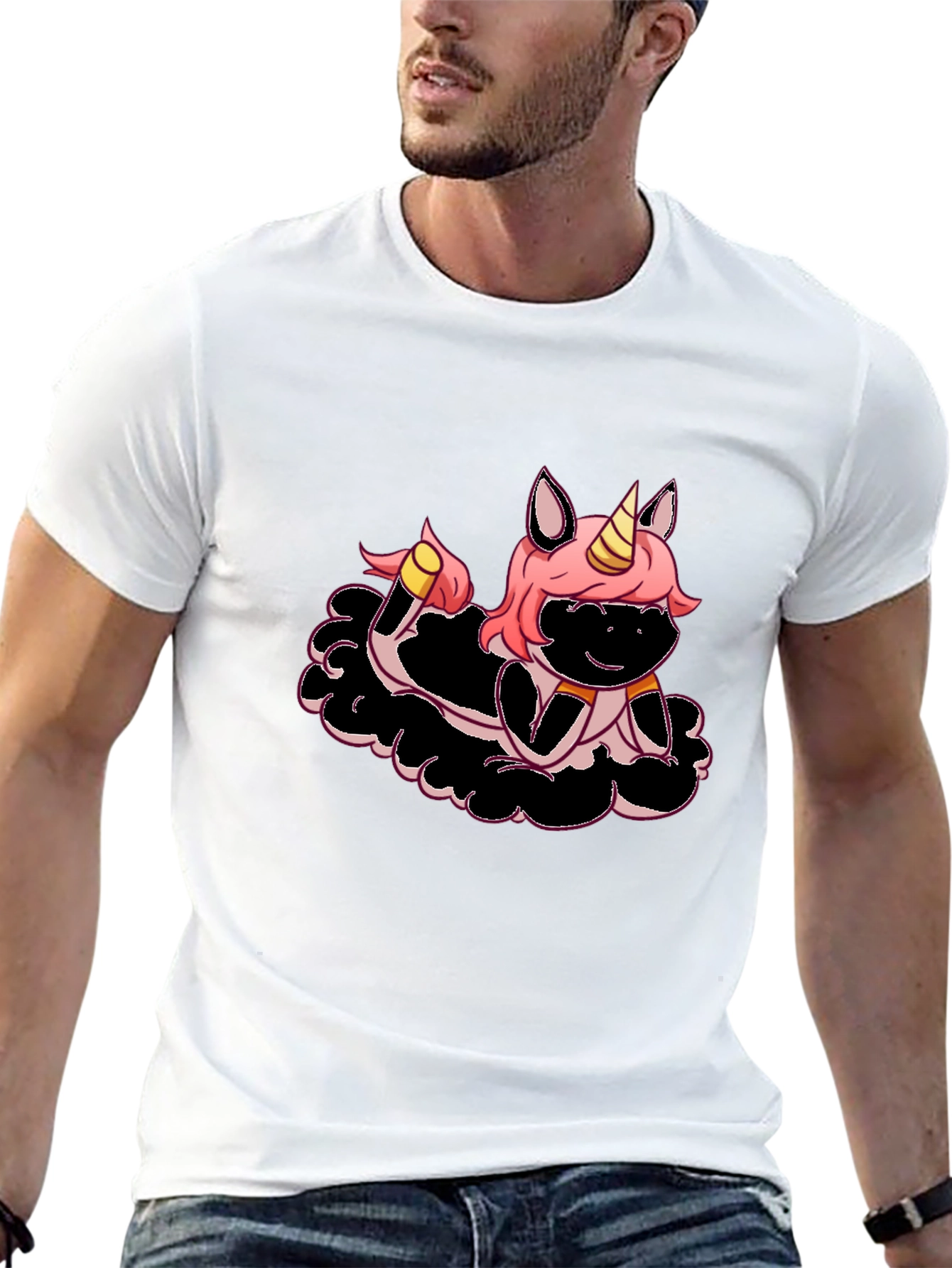 Unicorn Graphic Black T-Shirt
