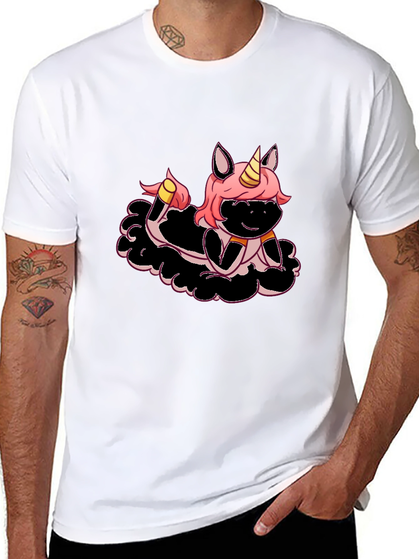 Unicorn Graphic Black T-Shirt
