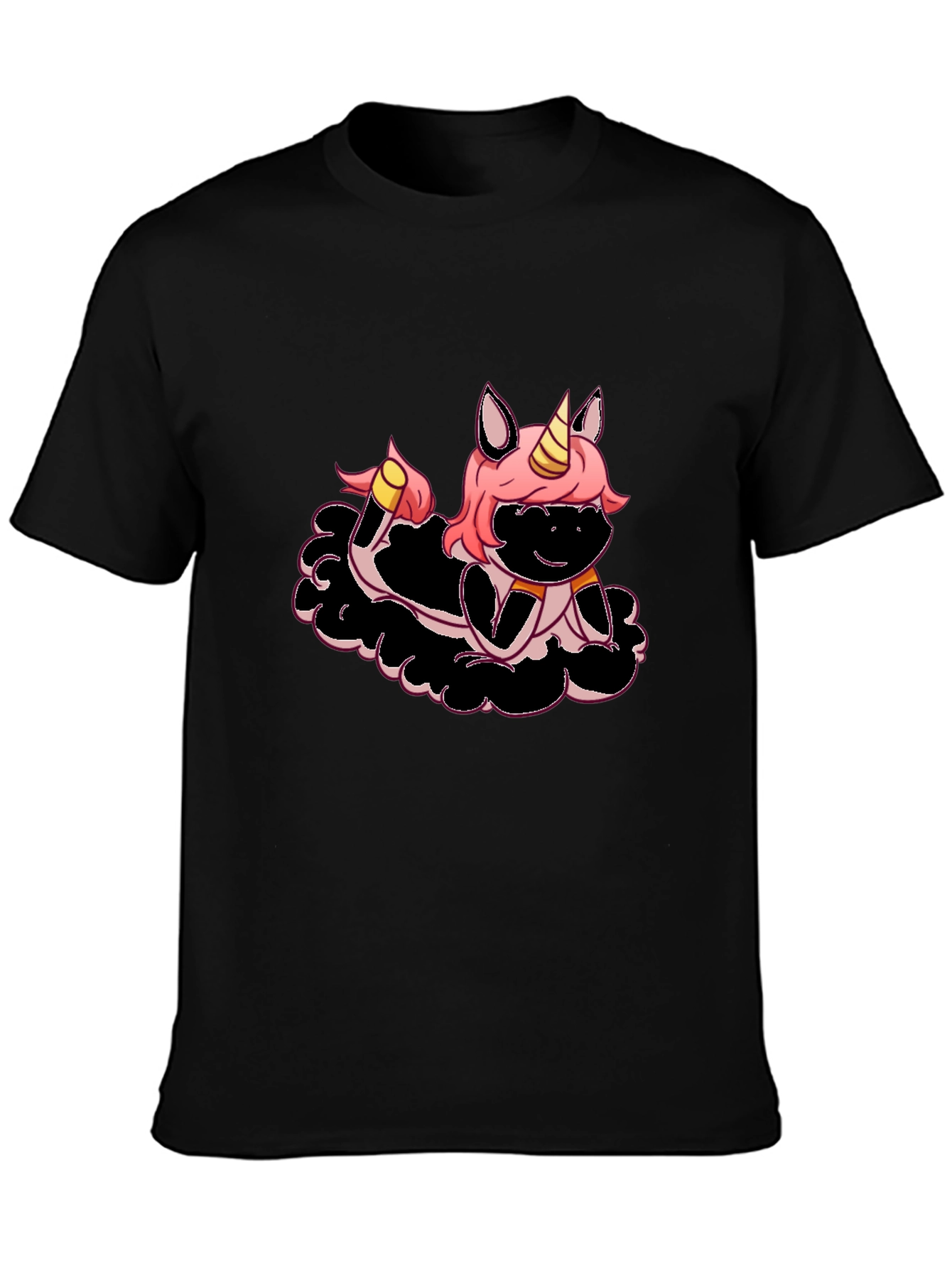 Unicorn Graphic Black T-Shirt