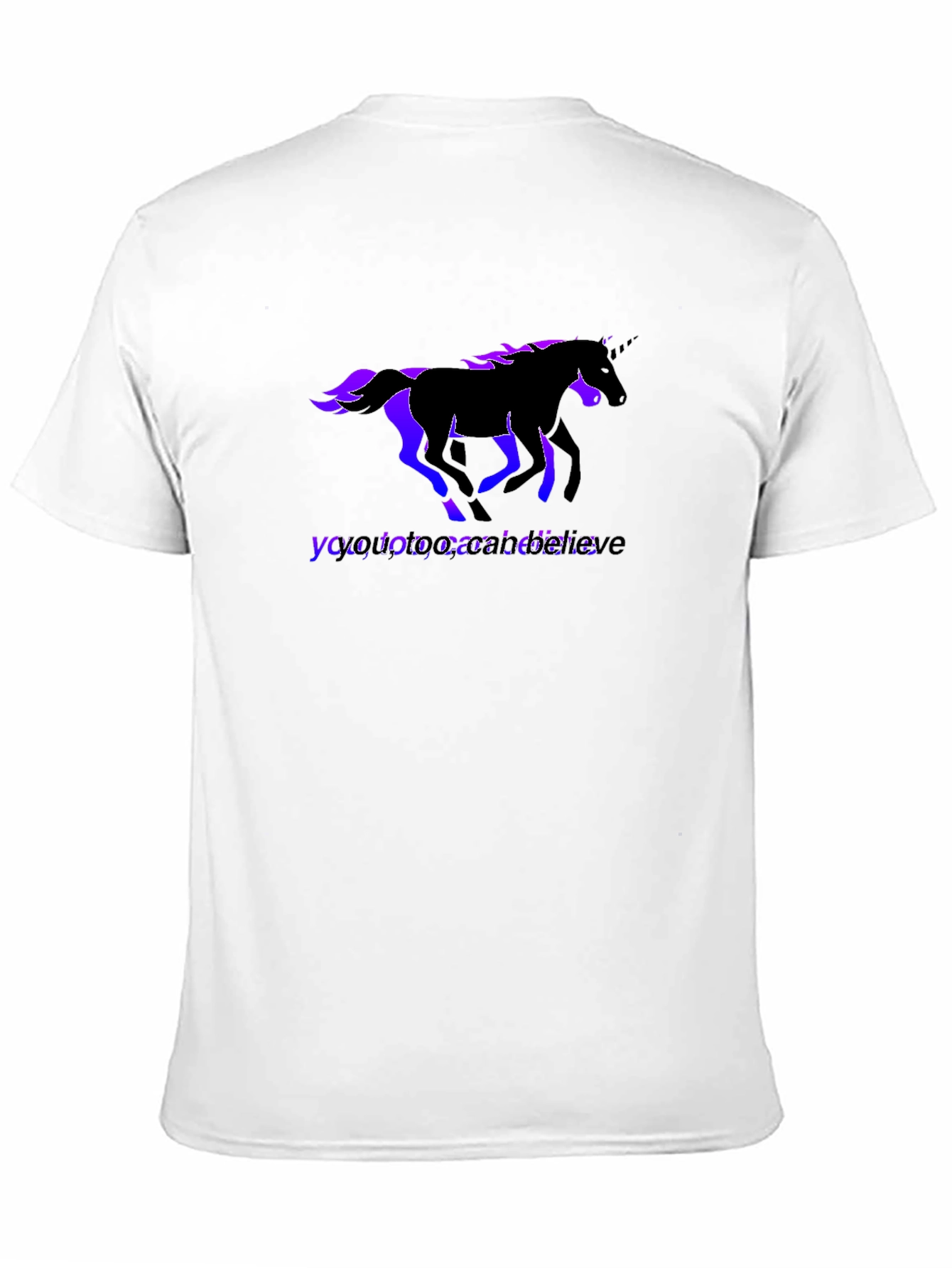 Believe Unicorn Graphic Black Tee