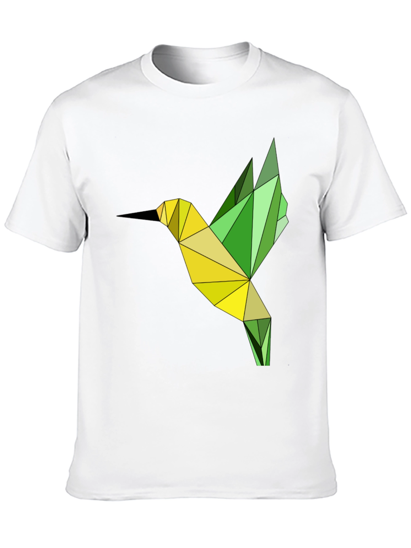 Geometric Hummingbird Graphic T-Shirt