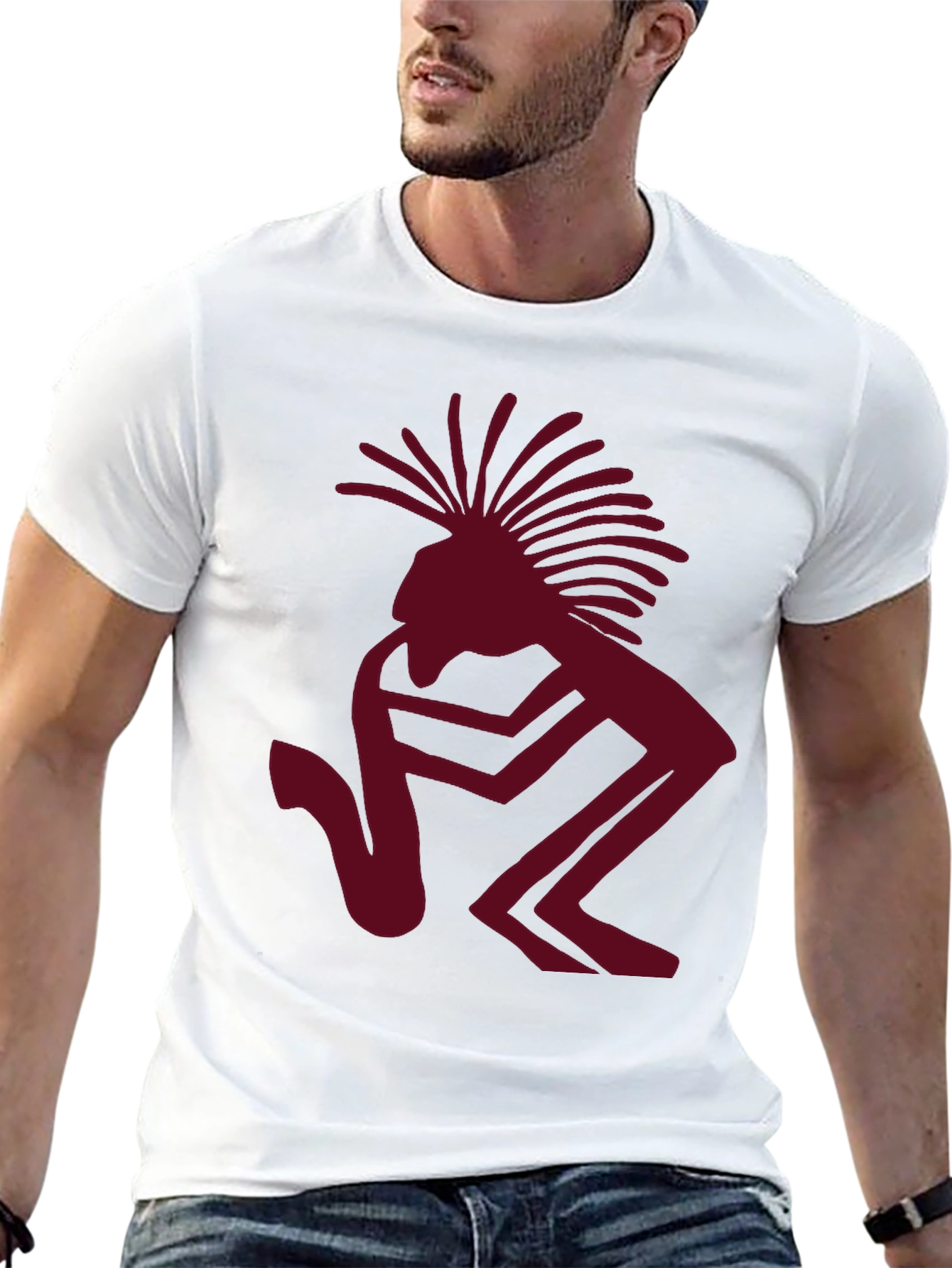 Kokopelli Flute Player Graphic Tee - Black